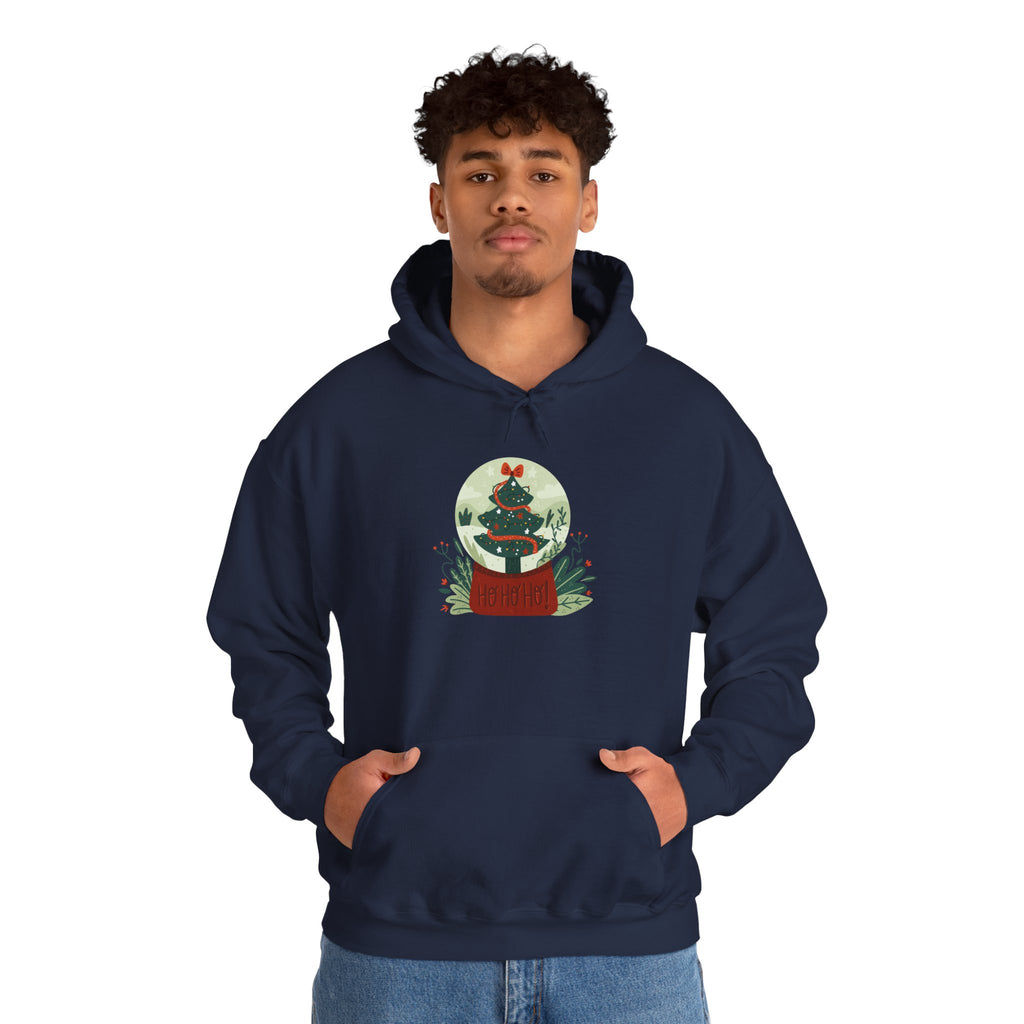 Cozy Holiday Hoodie with Snow Globe Design | Festive Gift, Winter Apparel, Christmas Sweatshirt, Unisex Hoodie, Seasonal Outfit
