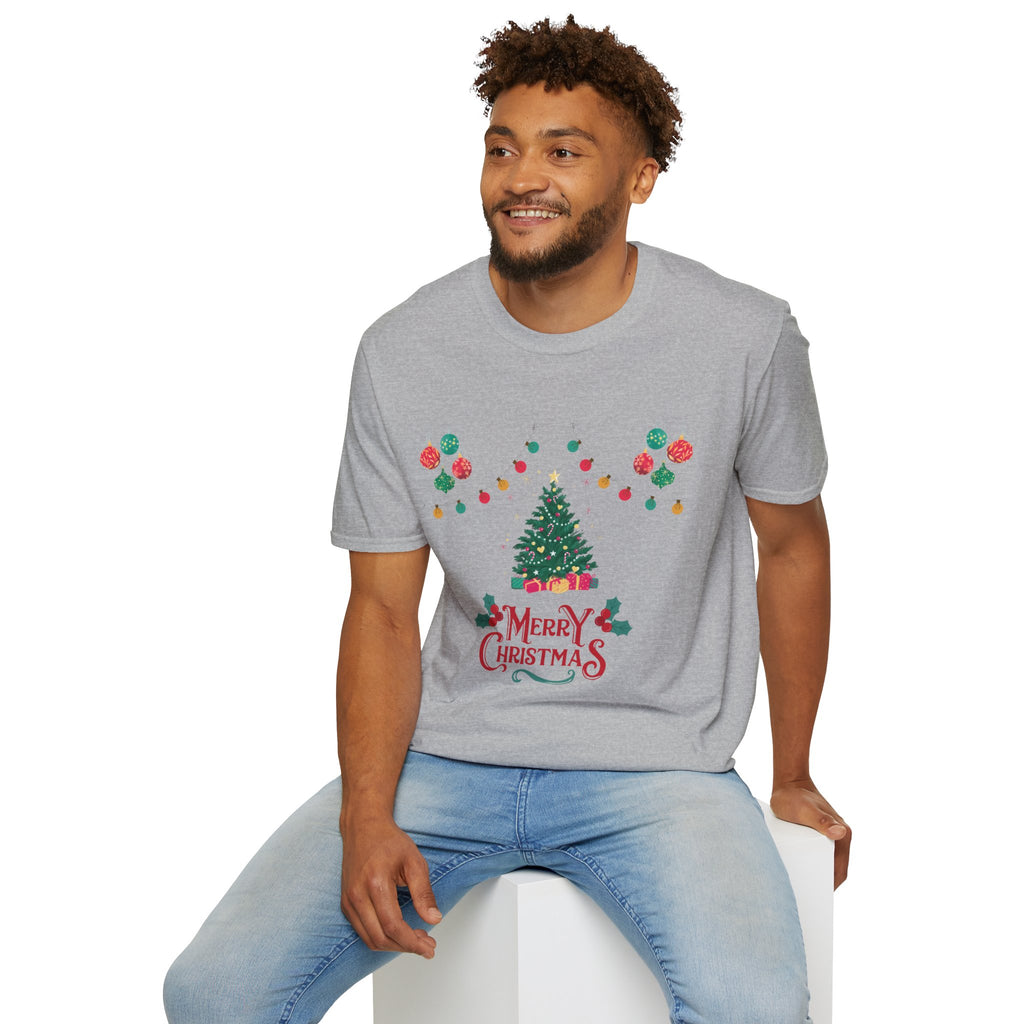 Merry Christmas Unisex T-Shirt, Festive Tee, Holiday Apparel, Winter Gift, Cozy Christmas Style, Unisex Softstyle Shirt