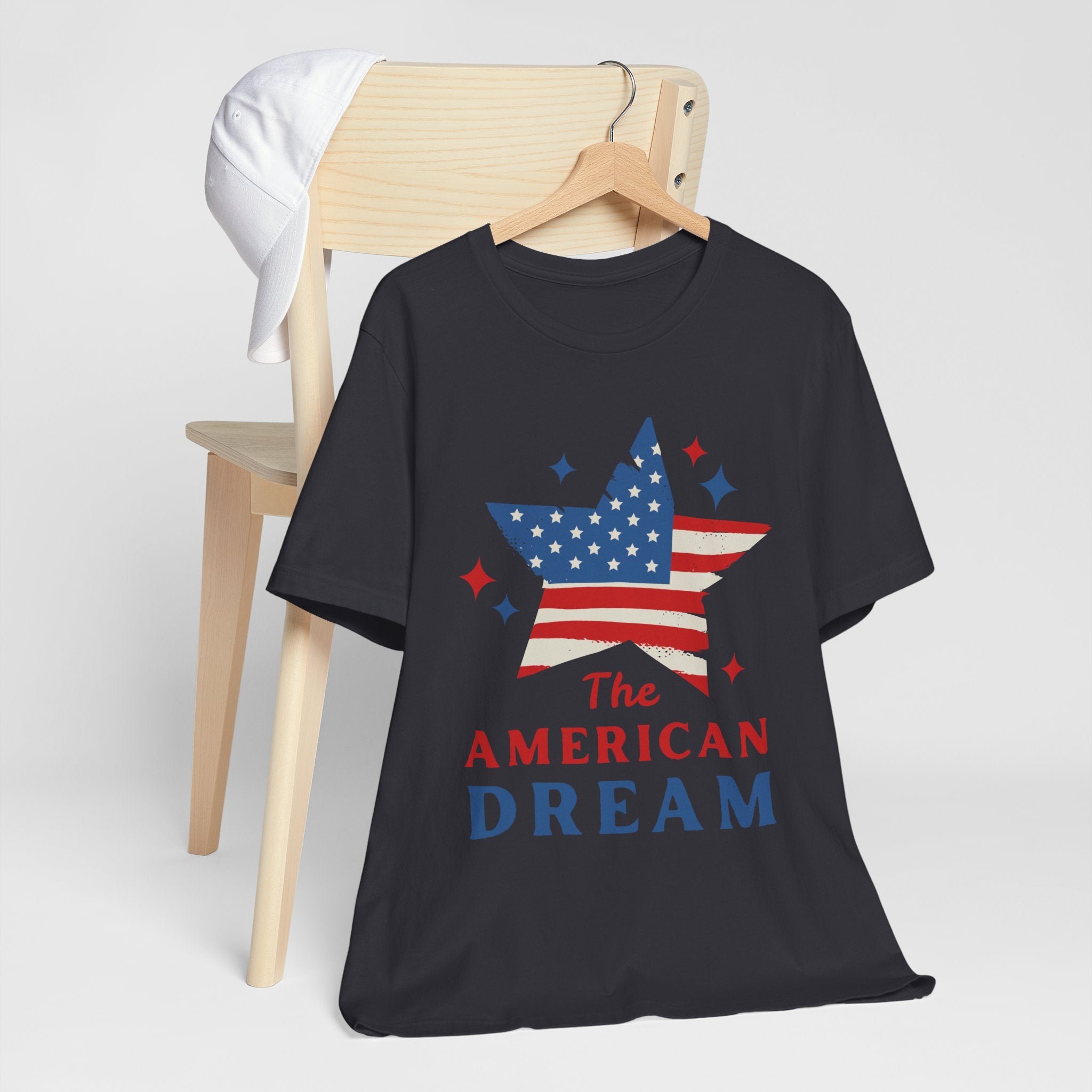 Patriotic T-Shirt, Independence Day Tee, American Dream Shirt, 4th of July Outfit, Stars and Stripes Tee Shirt