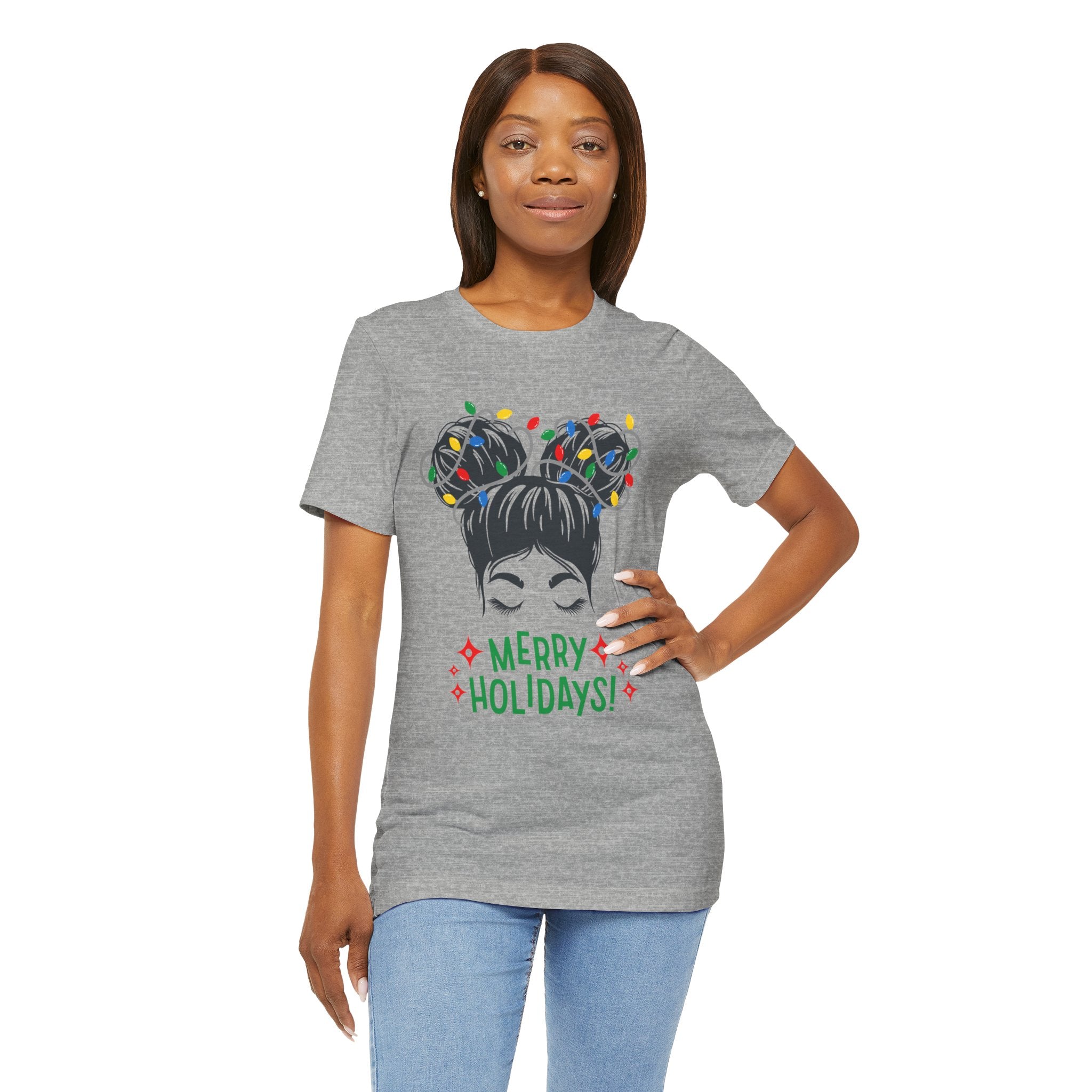 Festive Holiday Tee - Merry Holidays Graphic, Unisex Jersey Short Sleeve Shirt, Christmas Apparel, Seasonal Gift, Cozy Vibes