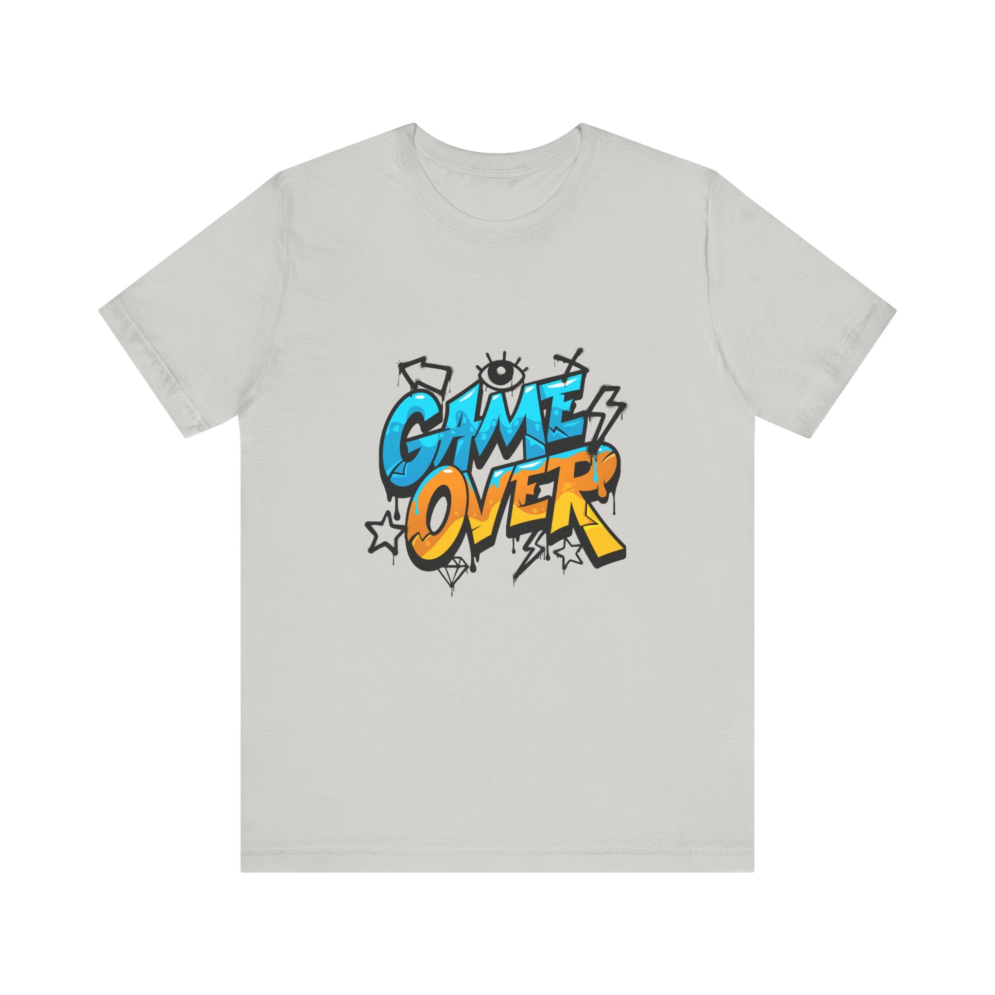 Game Over Unisex Jersey Short Sleeve Tee, Fun Graphic Tee, Gamer Gift, Casual Wear, Birthday Gift, Playful Fashion