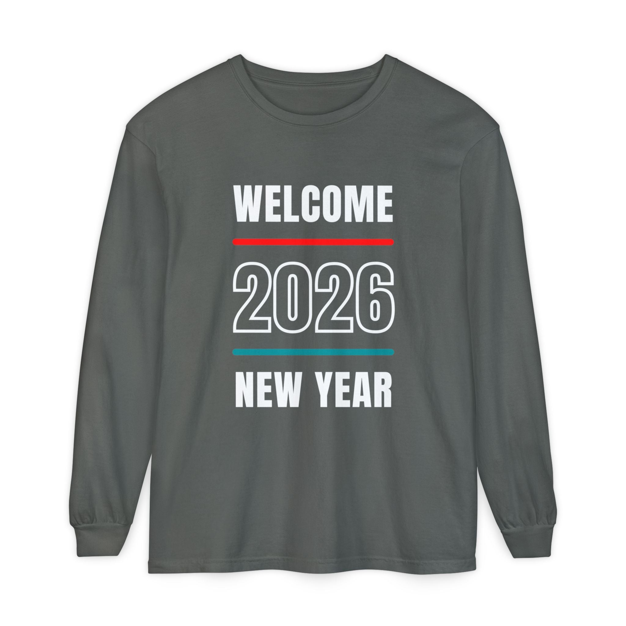 2026 New Year Long Sleeve T-Shirt | Unisex Cotton Tee for Celebration, Holiday Gift, Festive Apparel, Casual Wear