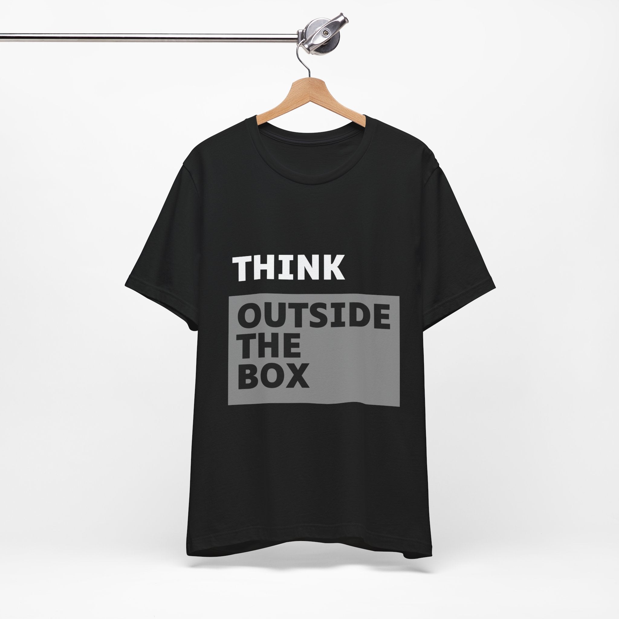 Think Outside the Box Unisex Tee, Short Sleeve T-shirt, Unique Design Shirt, Creative Tee, Unisex Graphic Tee