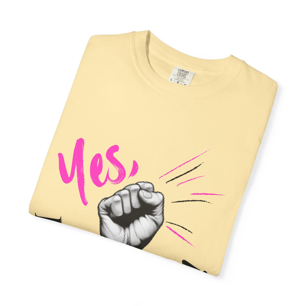 Empowering Voting T-shirt, Yes I Voted Today Tee, Unisex Garment-Dyed Shirt, Election Day Apparel, Civic Engagement Top