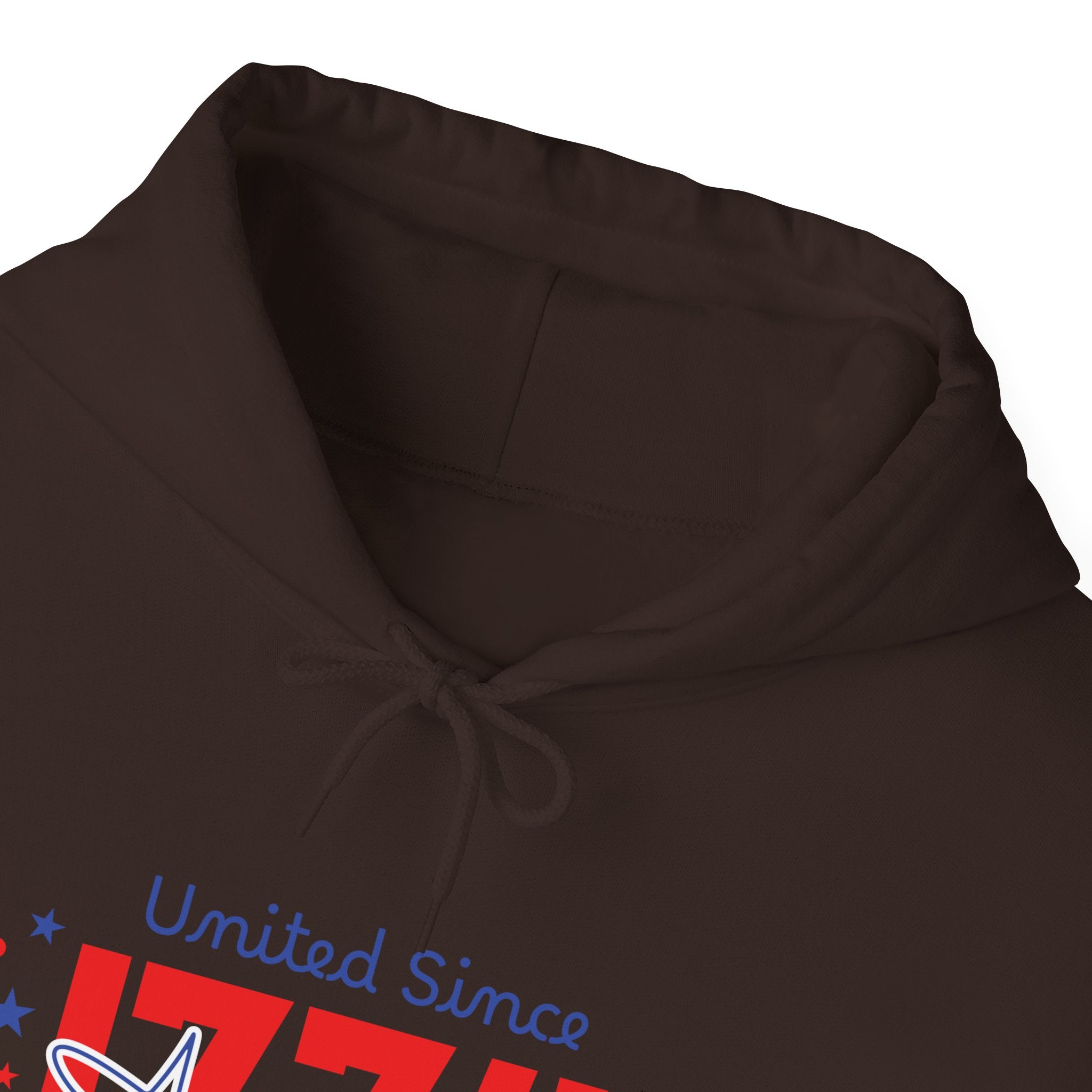 Patriotic Hooded Sweatshirt - United Since 1774, Unisex Pullover, 4th of July Gift, Cozy Fall Apparel, Red White Blue Hoodie
