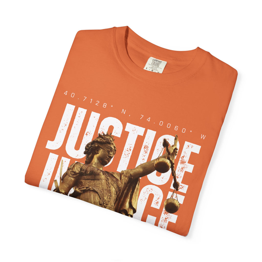 Justice Statue Unisex T-shirt, Casual Wear, Inspirational Gift, Equality Shirt, Art-Inspired Clothing, Birthday Gift, Statement Tees