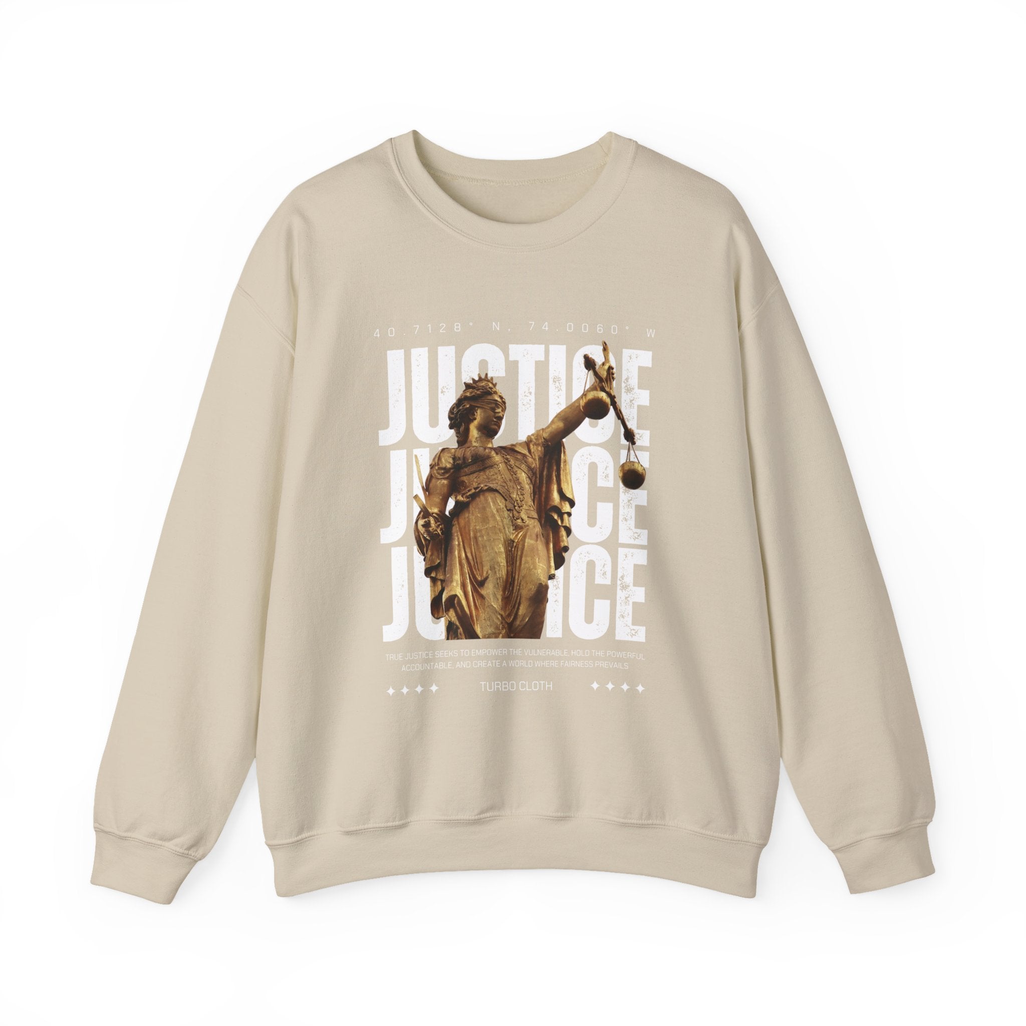 Justice-Themed Unisex Crewneck Sweatshirt | Statement Apparel for Activists, Social Justice, Casual Wear, Gifts, and Awareness