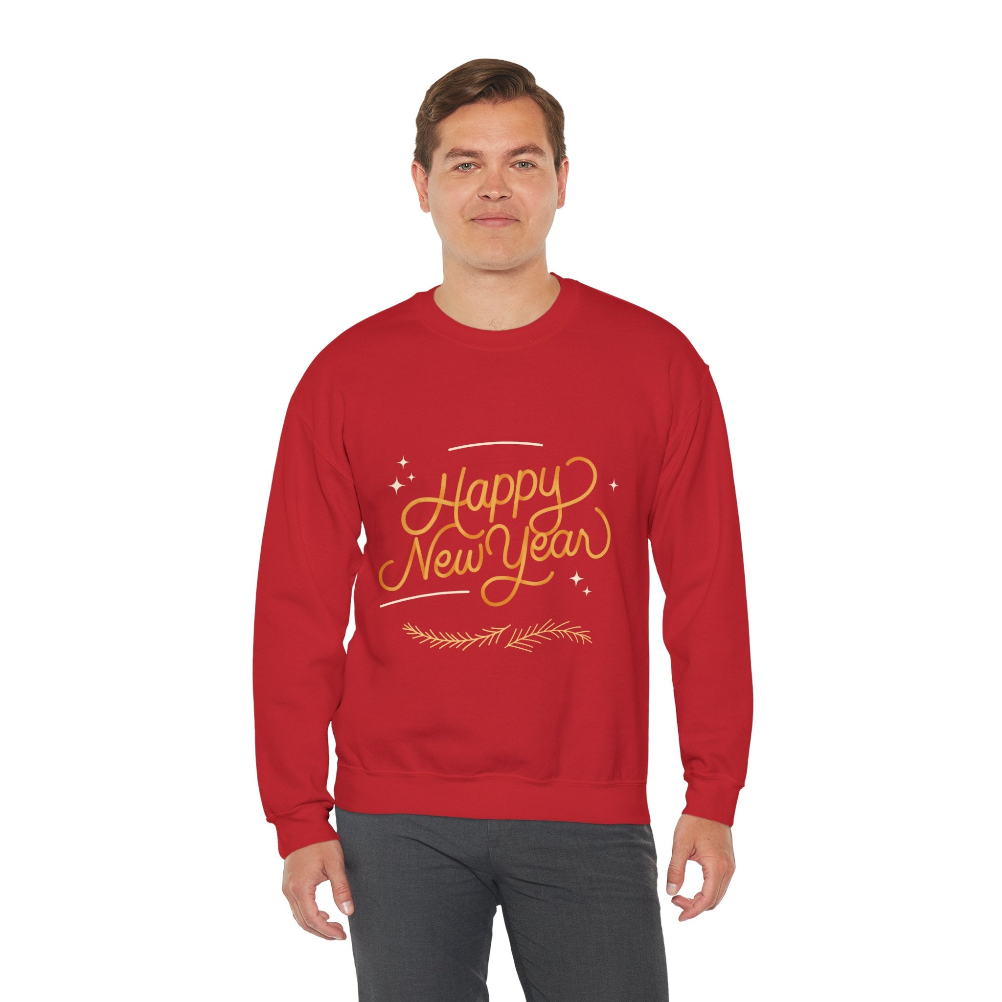Happy New Year Unisex Crewneck Sweatshirt, Cozy Holiday Apparel, New Year Gift, Seasonal Fashion, Comfortable Sweater