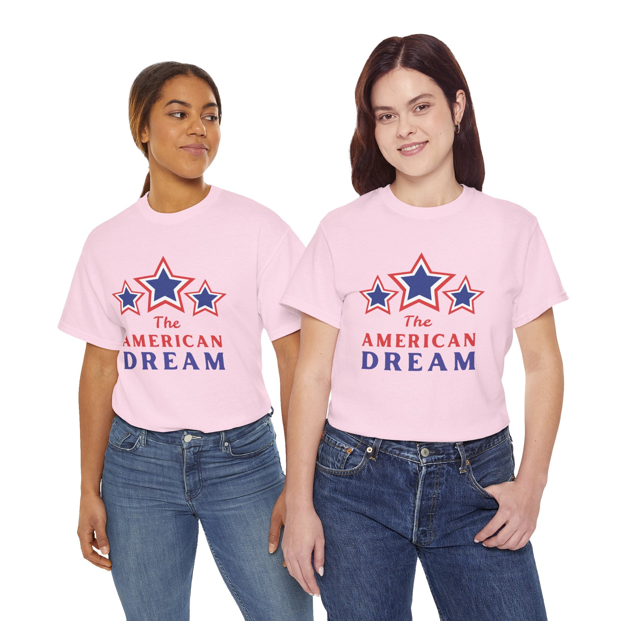 American Dream Graphic Tee, Patriotic Shirt, Unisex Cotton T-Shirt, Fourth of July Gift, Summer Casual Wear, Vintage Star Design