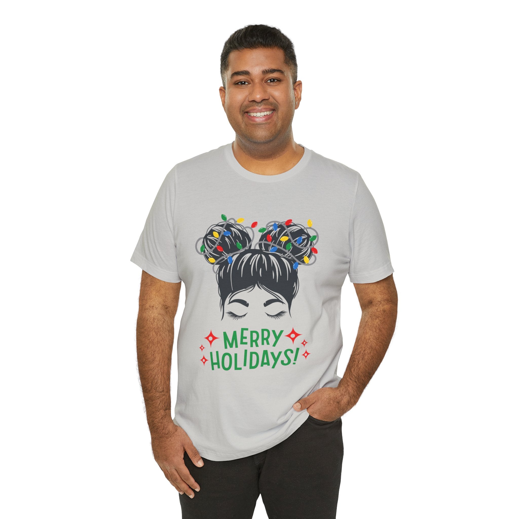 Festive Holiday Tee - Merry Holidays Graphic, Unisex Jersey Short Sleeve Shirt, Christmas Apparel, Seasonal Gift, Cozy Vibes