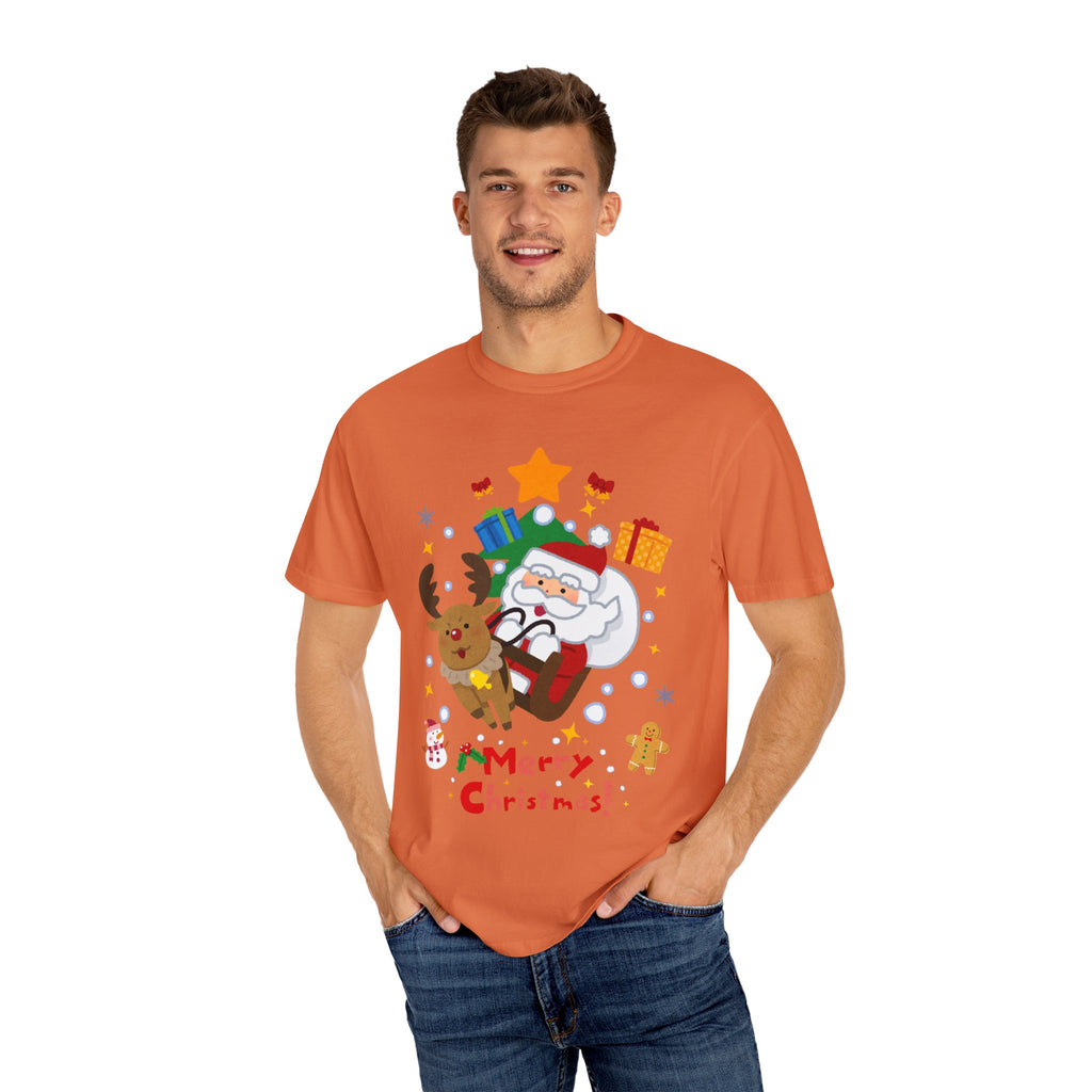 Festive Santa T-Shirt | Christmas Tee, Unisex Holiday Shirt, Merry Christmas Gift, Cute Design for Kids & Adults