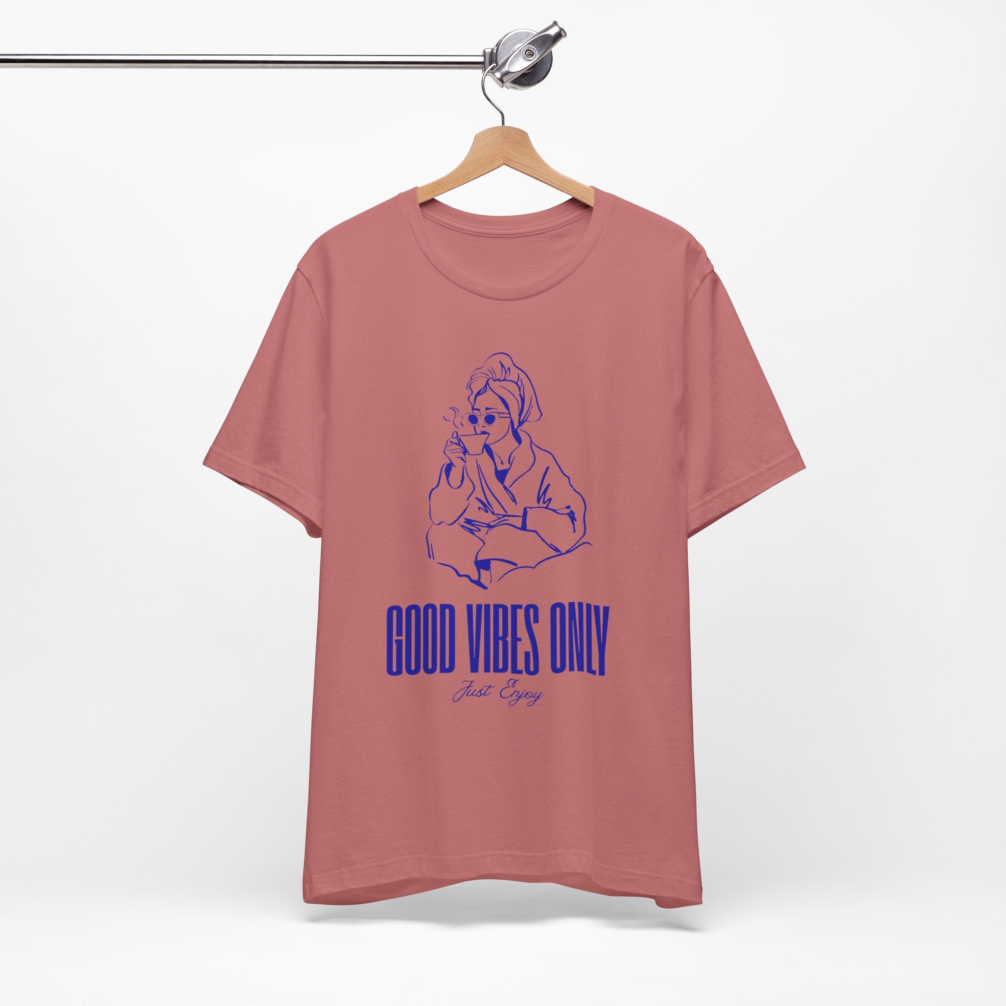 Good Vibes Only Unisex Jersey Tee - Relaxed Fit, Casual Outing, Gift for Friend, Positive Energy Shirt, Summer Wear