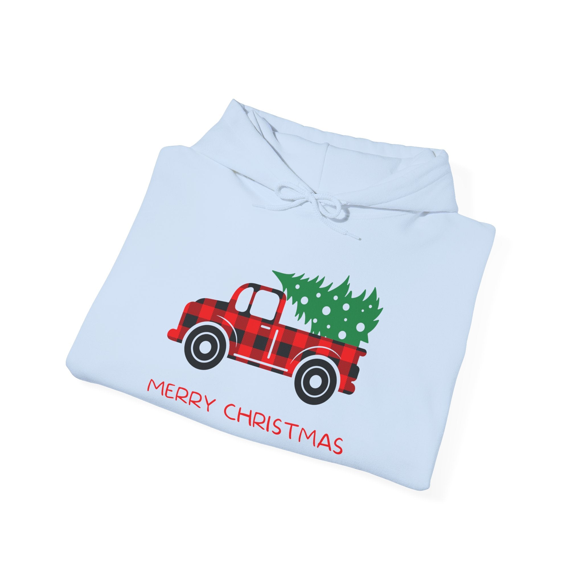 Merry Christmas Truck Hoodie, Festive Sweatshirt, Holiday Gift, Cozy Winter Apparel, Unisex Christmas Wear