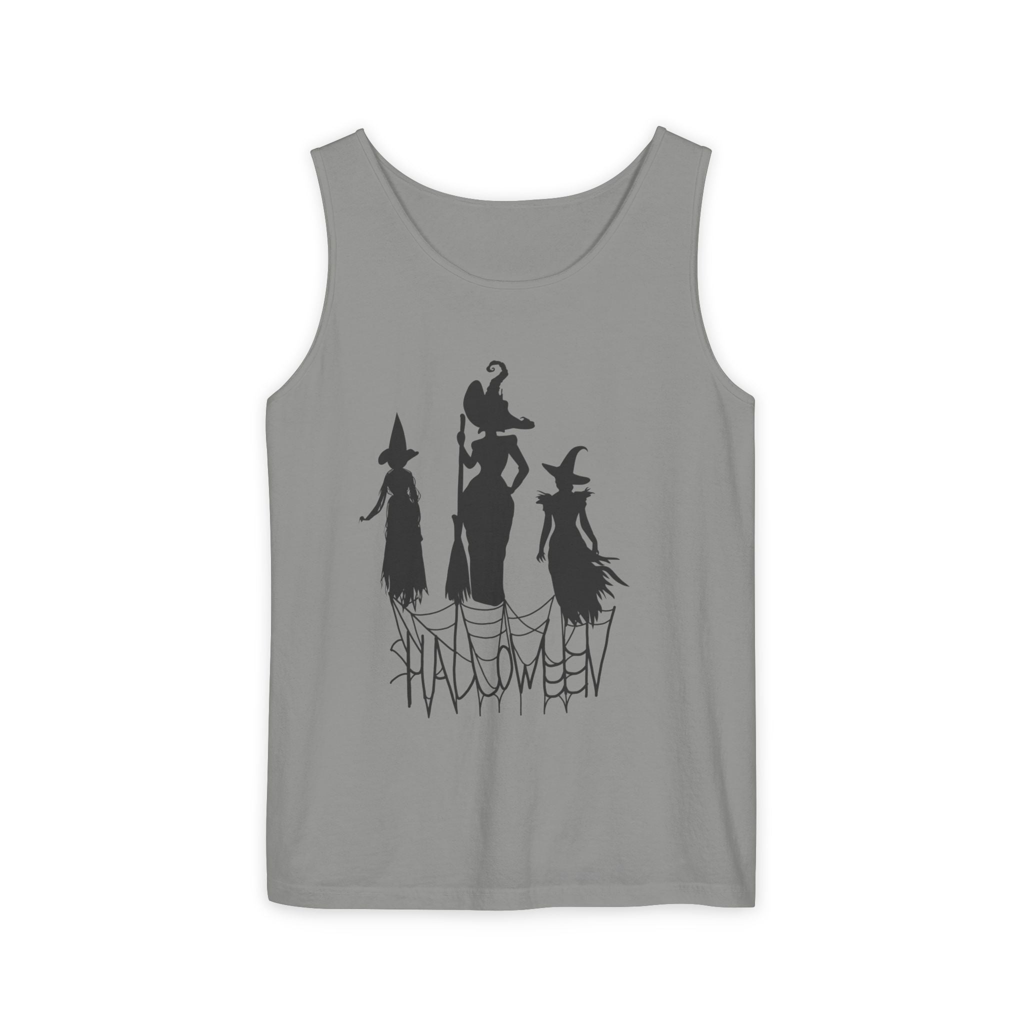 Halloween Witches Tank Top, Spooky Summer Shirt, Unisex Beach Wear, Fall Festival Apparel, Halloween Party Top