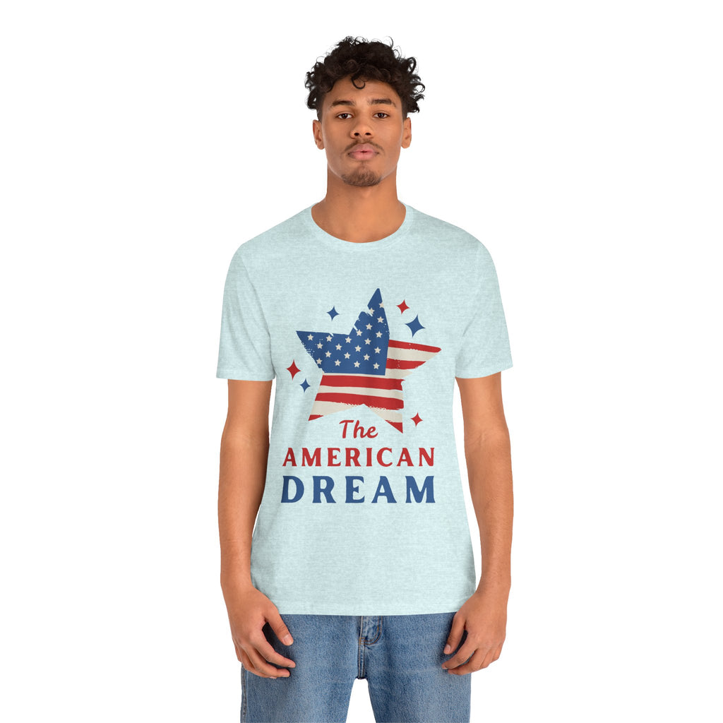 Patriotic T-Shirt, Independence Day Tee, American Dream Shirt, 4th of July Outfit, Stars and Stripes Tee Shirt