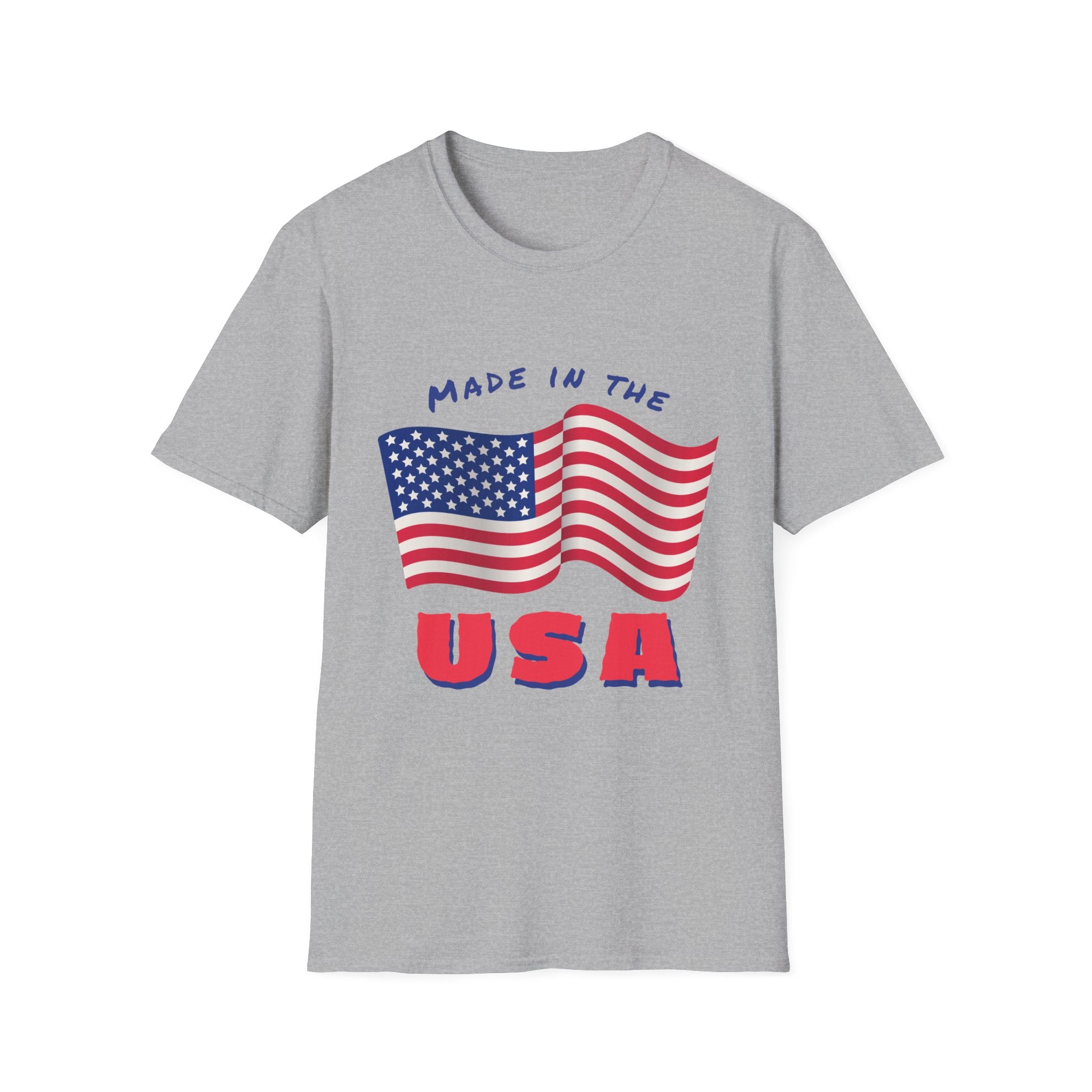 Patriotic Unisex T-Shirt, USA Flag Tee, Made in the USA Shirt, Independence Day Apparel, Gift for Veterans, Casual Wear