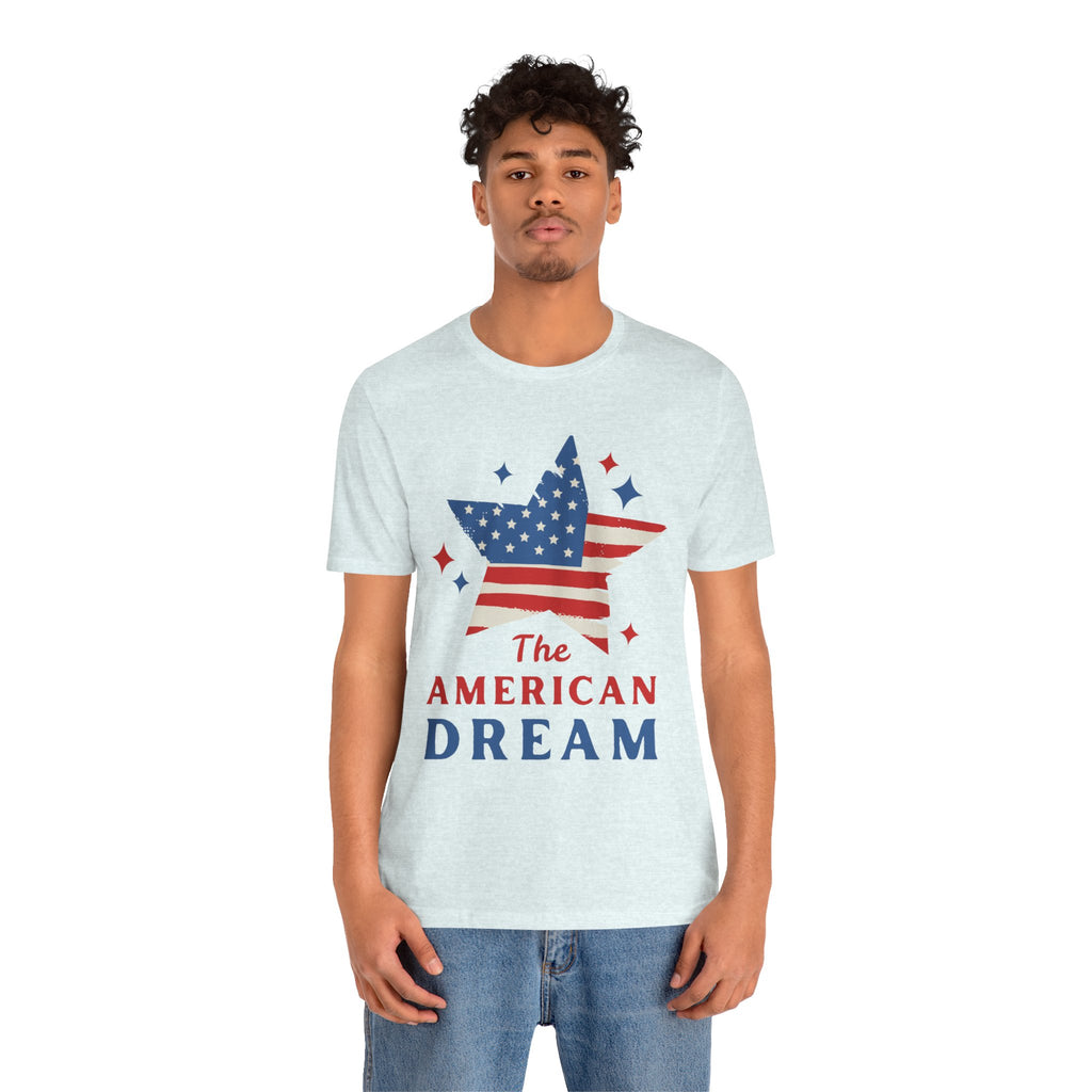Patriotic T-Shirt, Independence Day Tee, American Dream Shirt, 4th of July Outfit, Stars and Stripes Tee Shirt