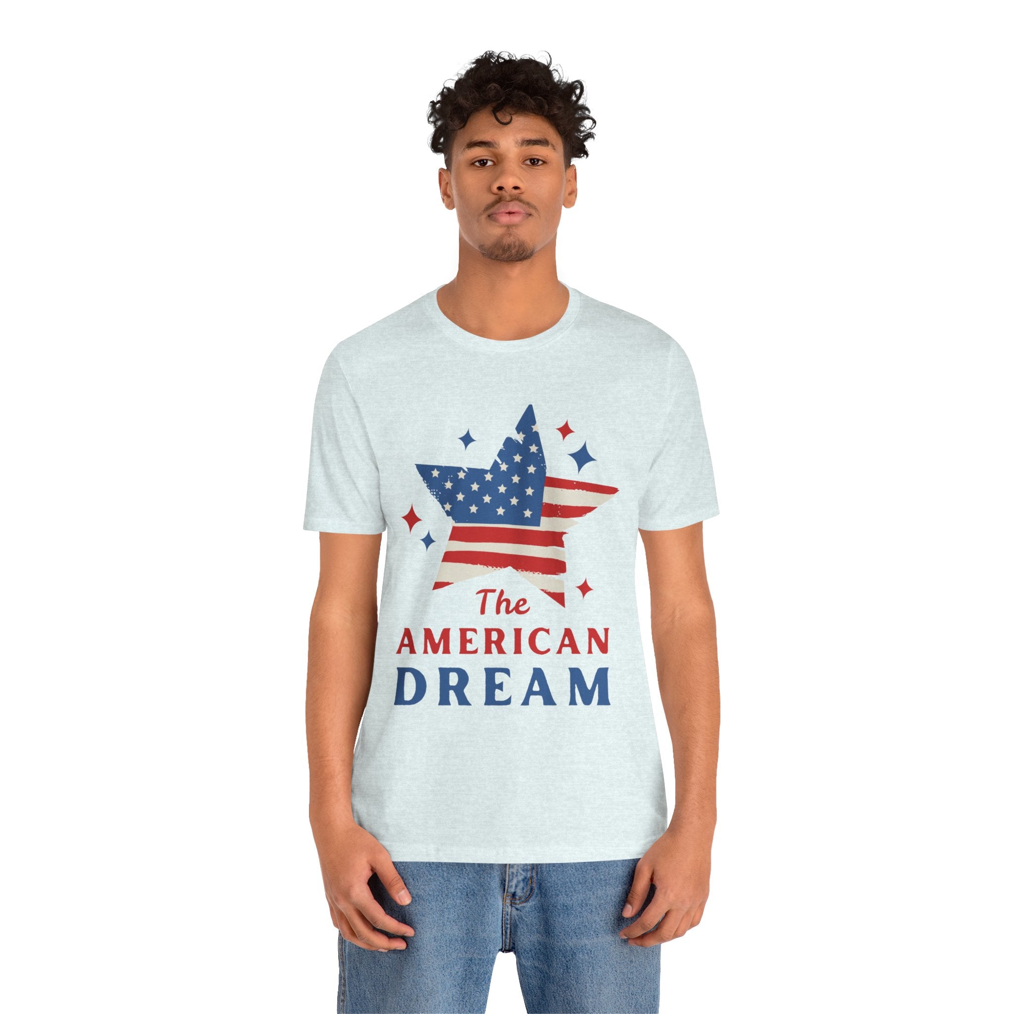 Patriotic T-Shirt, Independence Day Tee, American Dream Shirt, 4th of July Outfit, Stars and Stripes Tee Shirt