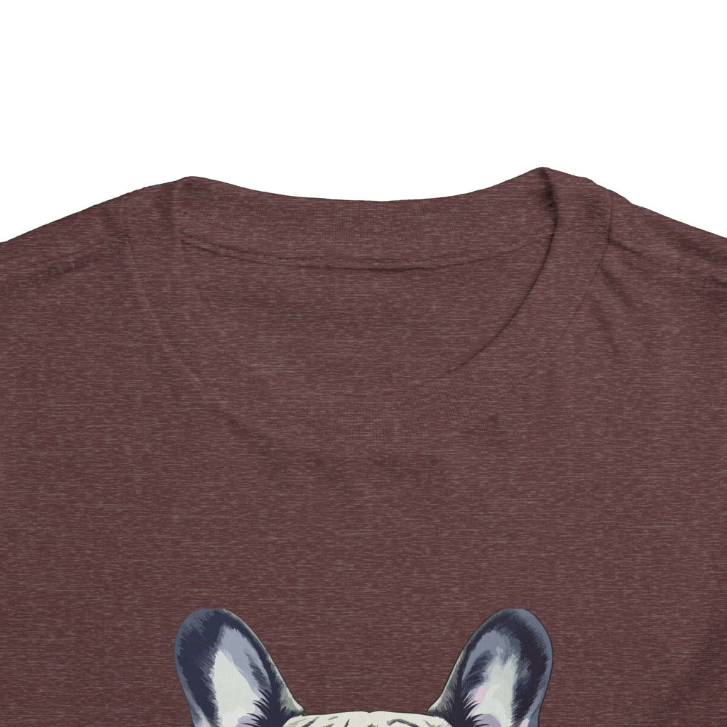 Cool French Bulldog Toddler Tee, I'm Cool Shirt, Kids Summer Tee, Pet Lover Gift, Cute Toddler Outfit