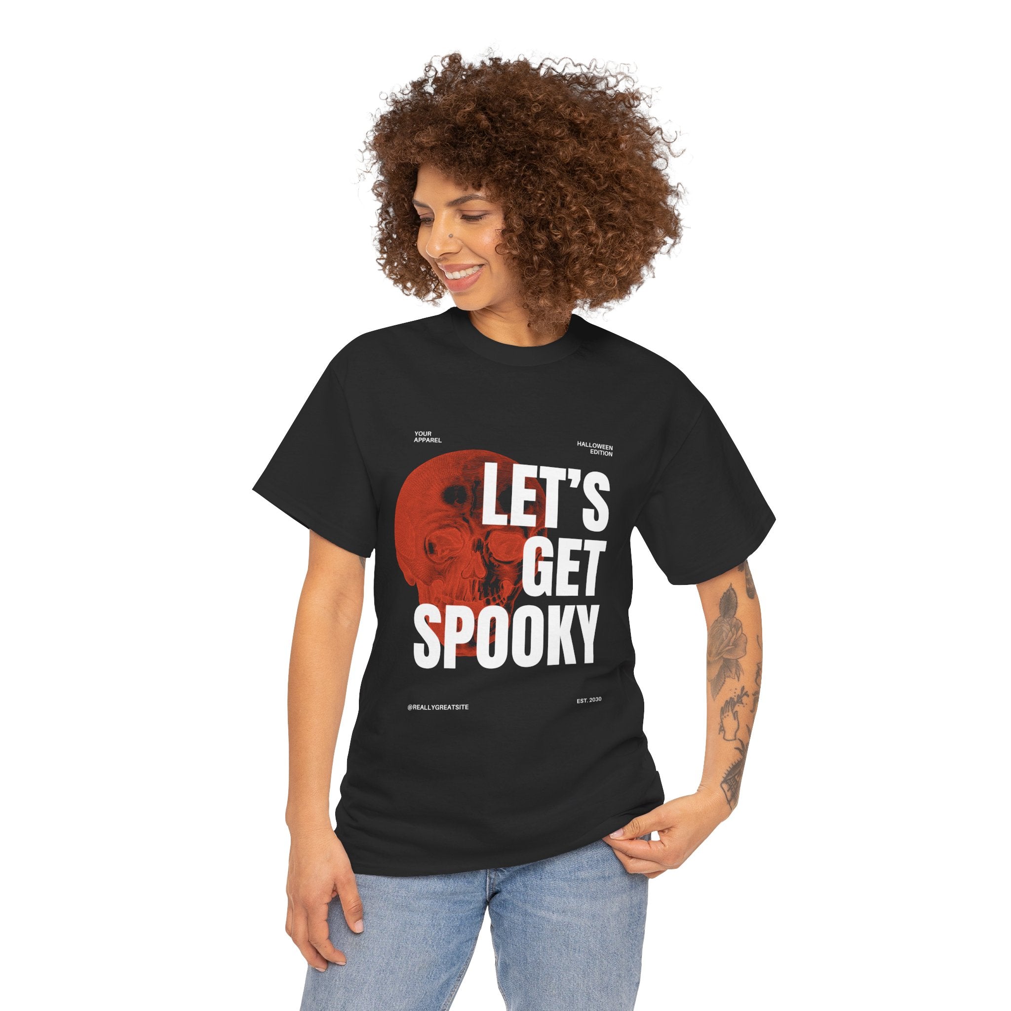 Unisex Halloween Tee, Let's Get Spooky Shirt, Fall Fashion, Party Wear, Ghostly Gifts, Casual Comfort