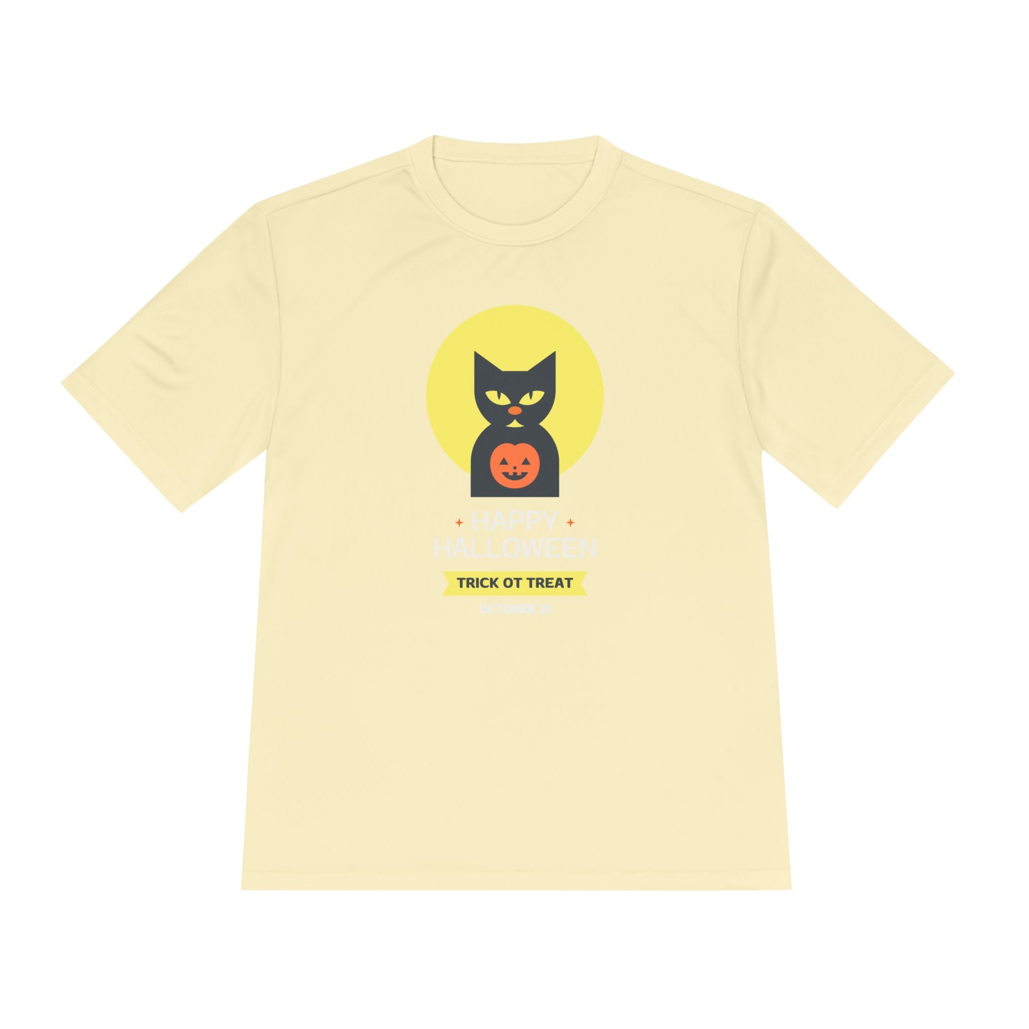 Halloween Cat Unisex Moisture Wicking Tee, Spooky T-Shirt, Trick or Treat Tee, Halloween Costume Shirt, Fall Apparel
