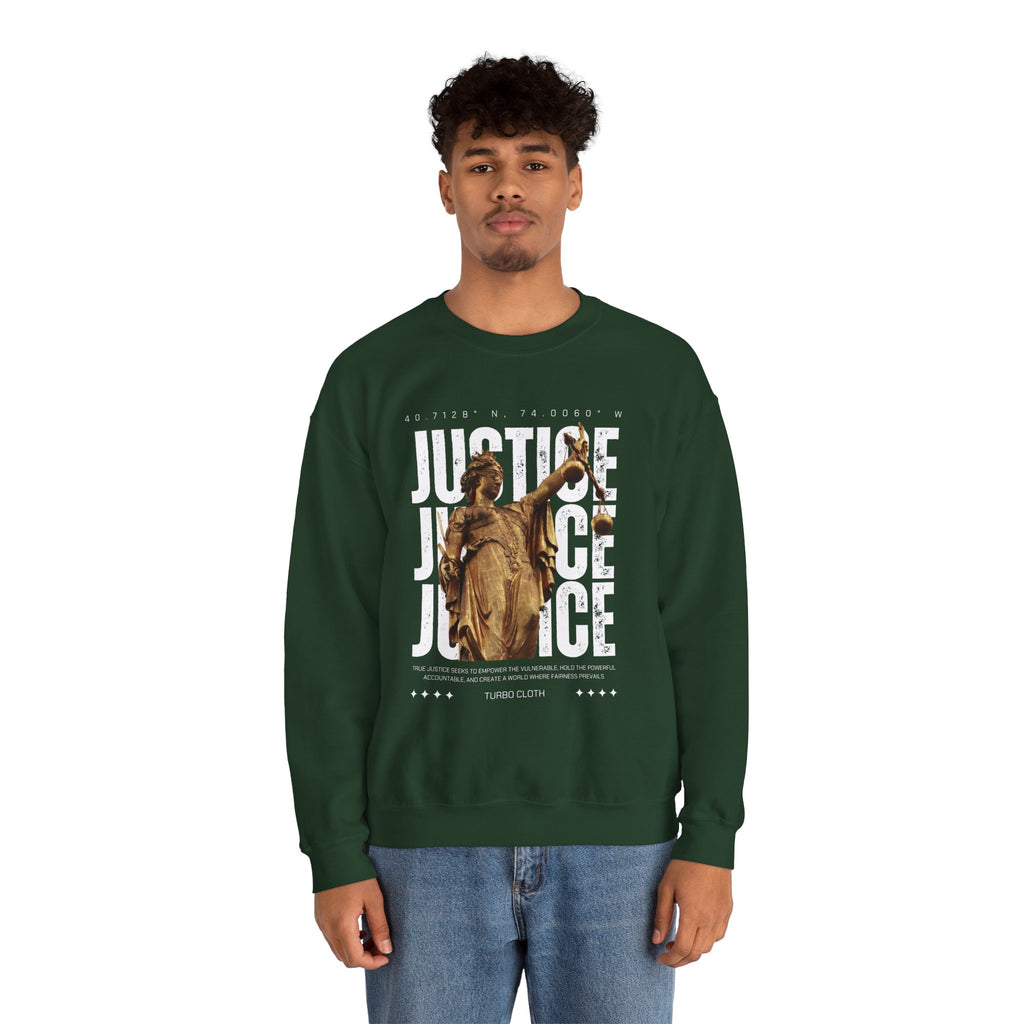 Justice-Themed Unisex Crewneck Sweatshirt | Statement Apparel for Activists, Social Justice, Casual Wear, Gifts, and Awareness