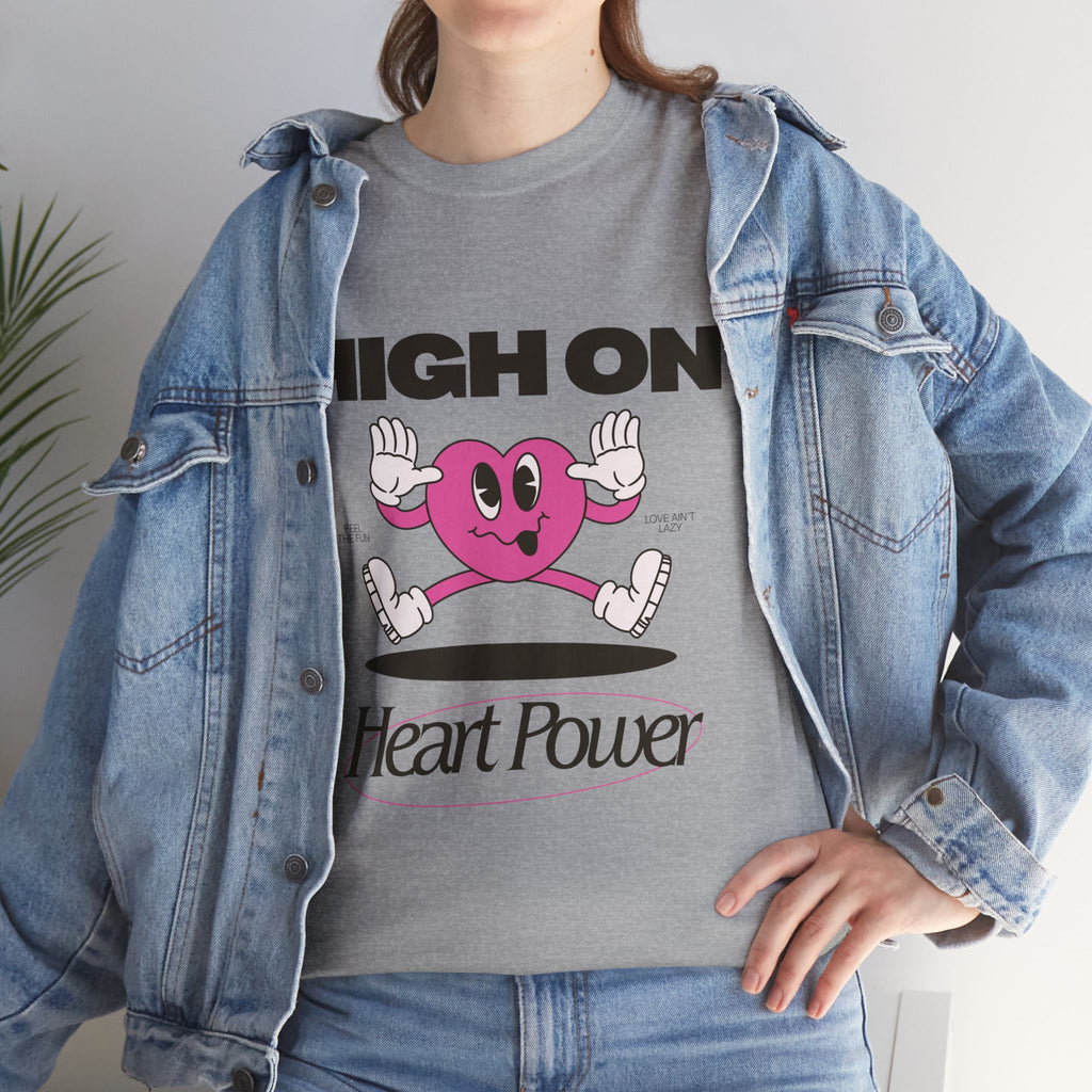 Heart Power Unisex T-Shirt Design | Graphic Tee for Men & Women | Streetwear Aesthetic T-Shirt