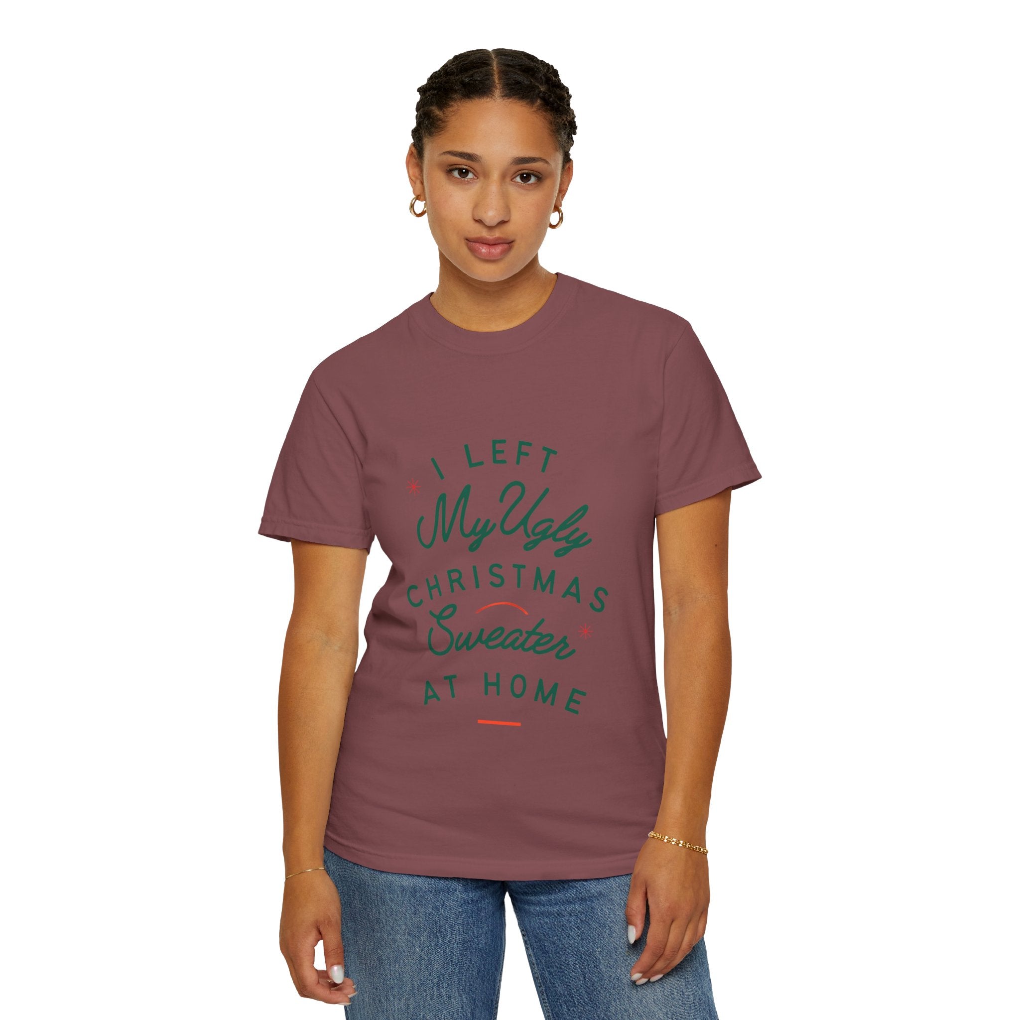 Ugly Christmas Sweater T-Shirt, Fun Holiday Tee, Christmas Gift, Unisex T-Shirt, Festive Party Wear, Family Gathering Shirt