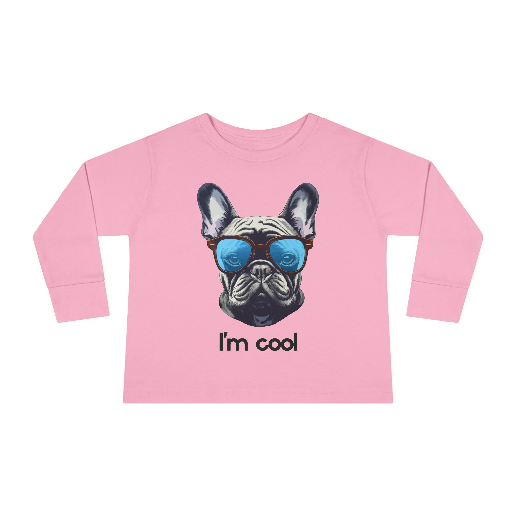 Cool Toddler Long Sleeve Tee with Fun Dog Design, Children's Gift, Playful Tee, Cute Apparel, Pet Lover Gift