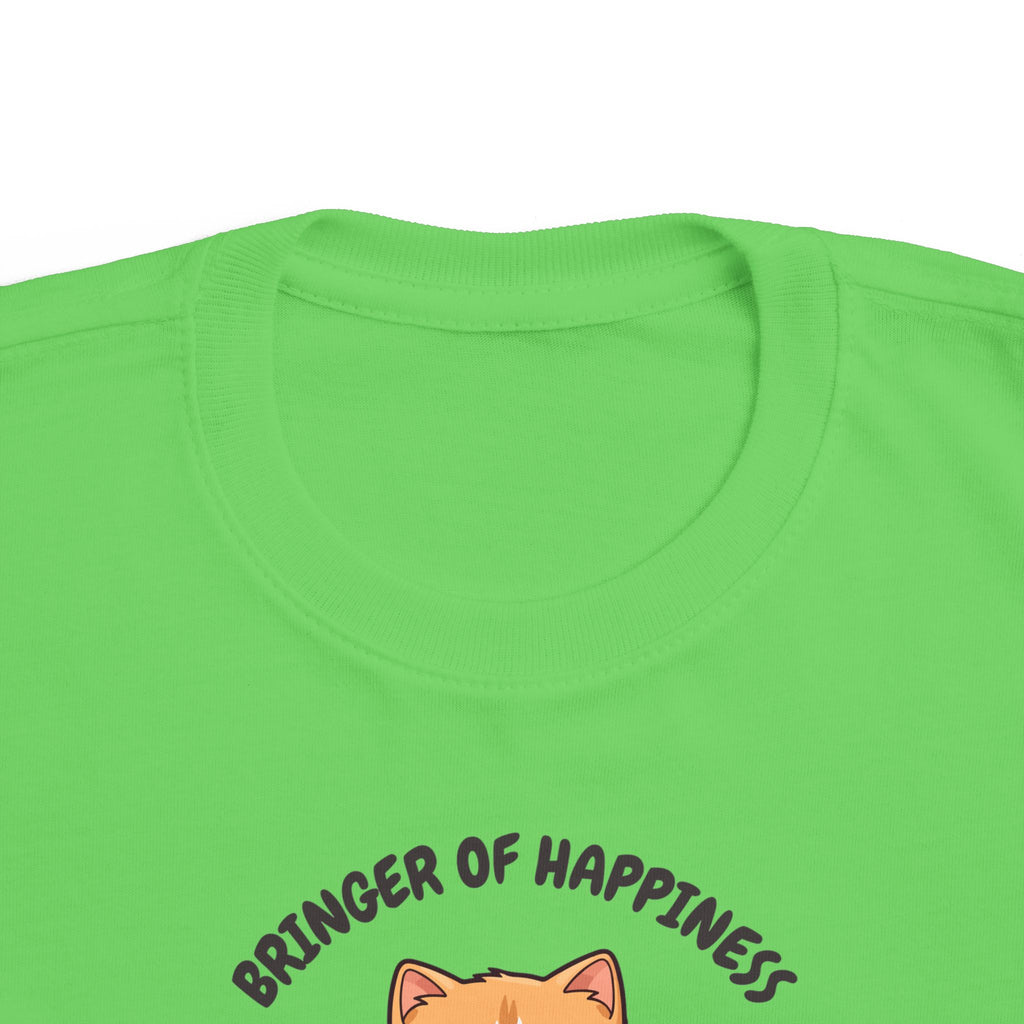 Toddler Cat-Inspired Tee - Celebrate Joy & Creativity, Cute Yellow Shirt, Gift for Kids, Funny Animal Apparel, Everyday Playwear