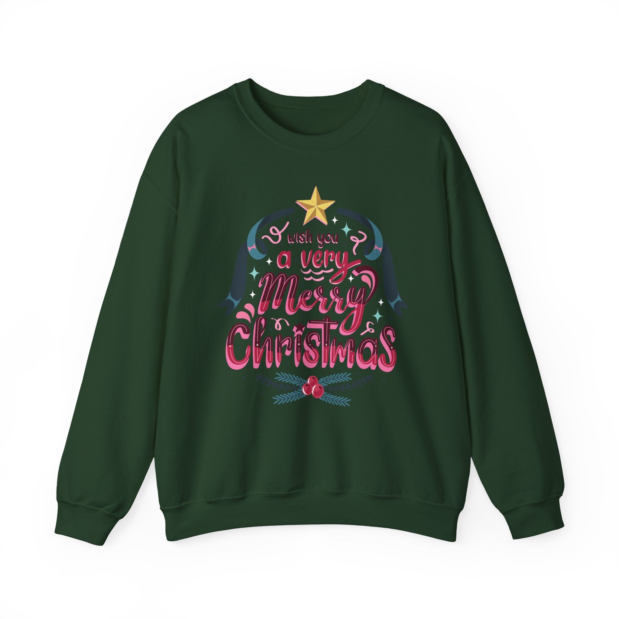 Merry Christmas Sweatshirt, Cozy Holiday Apparel, Unisex Christmas Gift, Festive Crewneck, Winter Wardrobe Essential