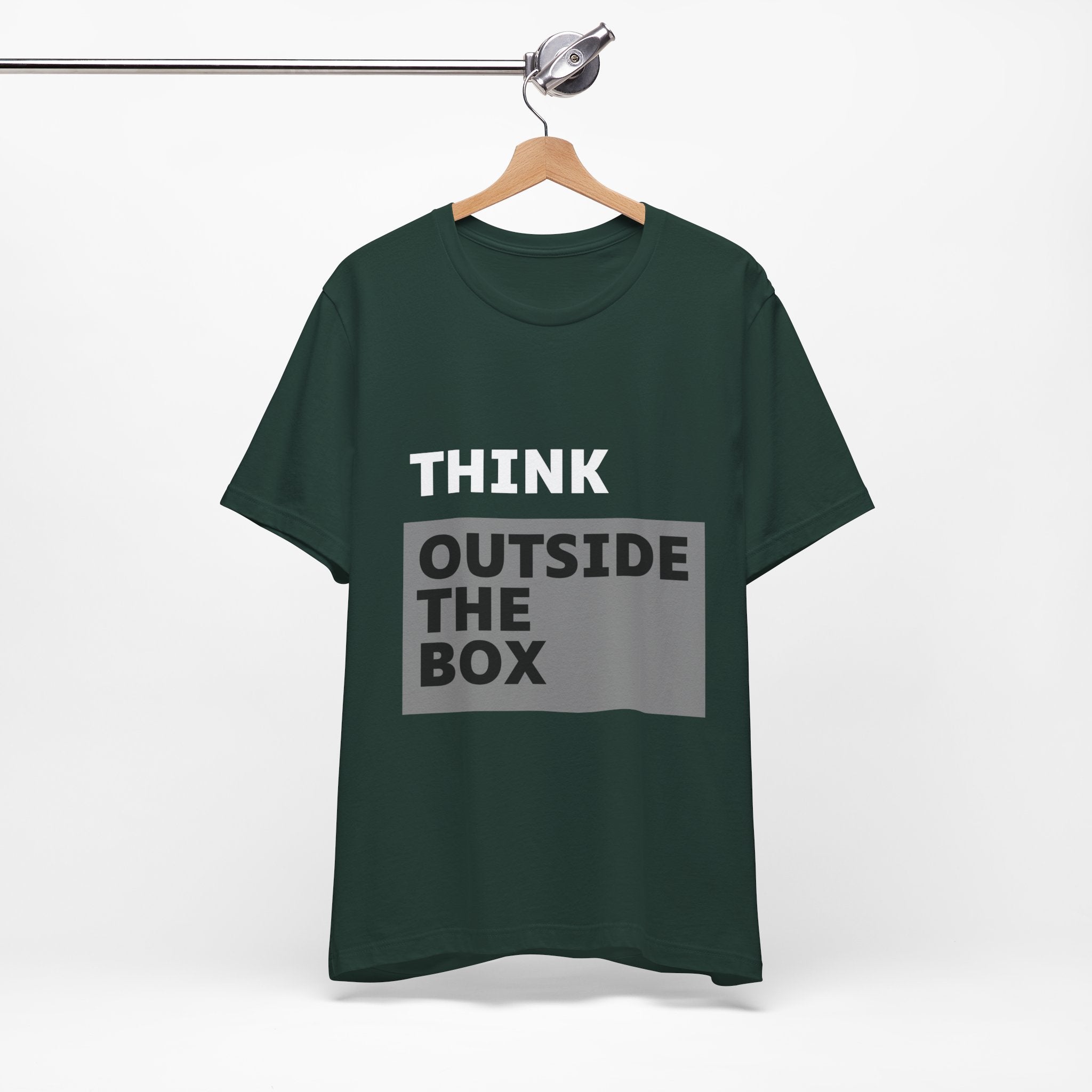 Think Outside the Box Unisex Tee, Short Sleeve T-shirt, Unique Design Shirt, Creative Tee, Unisex Graphic Tee