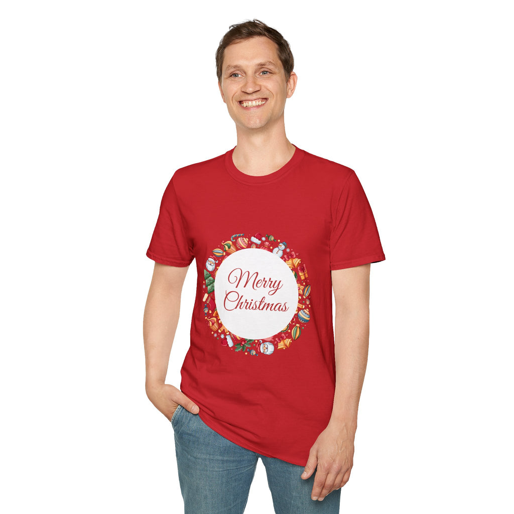 Merry Christmas Unisex T-Shirt, Holiday Apparel, Christmas Gift, Festive Tee, Seasonal Wear, Unisex T-Shirt
