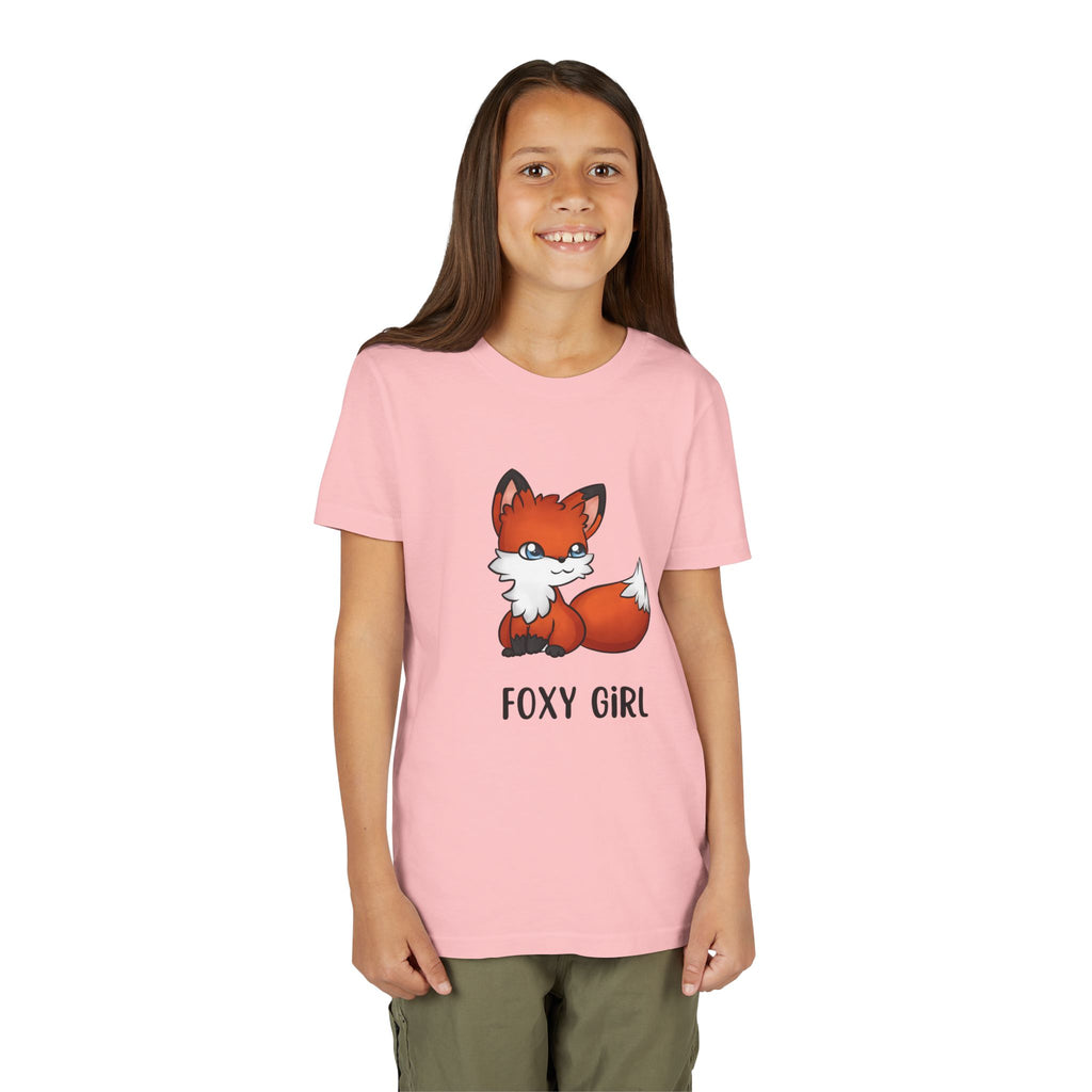 Foxy Girl Youth Tee, Cute Animal Shirt, Kids' Graphic Tee, Fun Fashion, Birthday Gift, Playful Style