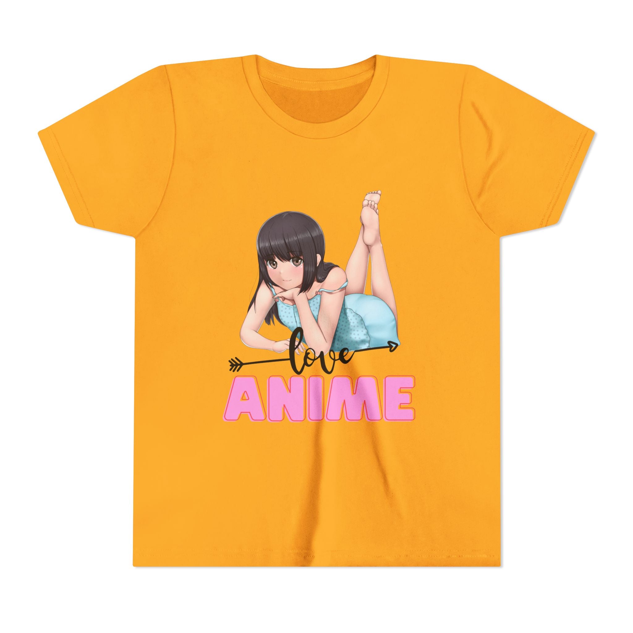 Anime Love Youth Tee, Kids' Anime Shirt, Manga Fans Gift, Cute Youth T-Shirt, Kawaii Apparel for Kids, Anime Enthusiasts Tee
