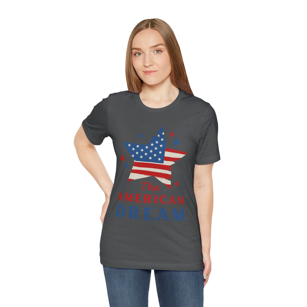 Patriotic T-Shirt, Independence Day Tee, American Dream Shirt, 4th of July Outfit, Stars and Stripes Tee Shirt