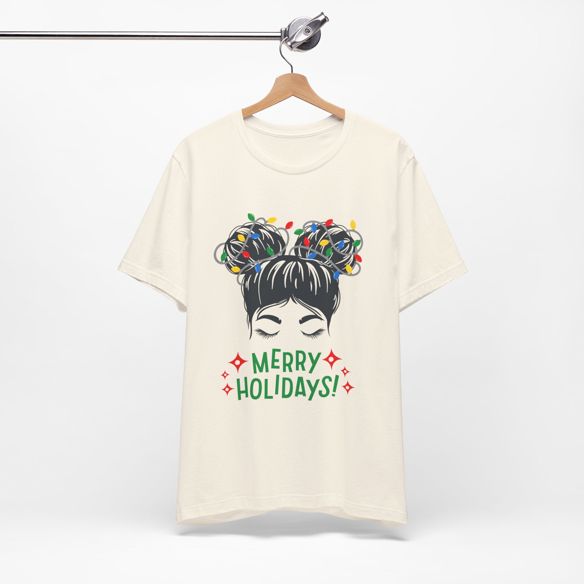 Festive Holiday Tee - Merry Holidays Graphic, Unisex Jersey Short Sleeve Shirt, Christmas Apparel, Seasonal Gift, Cozy Vibes