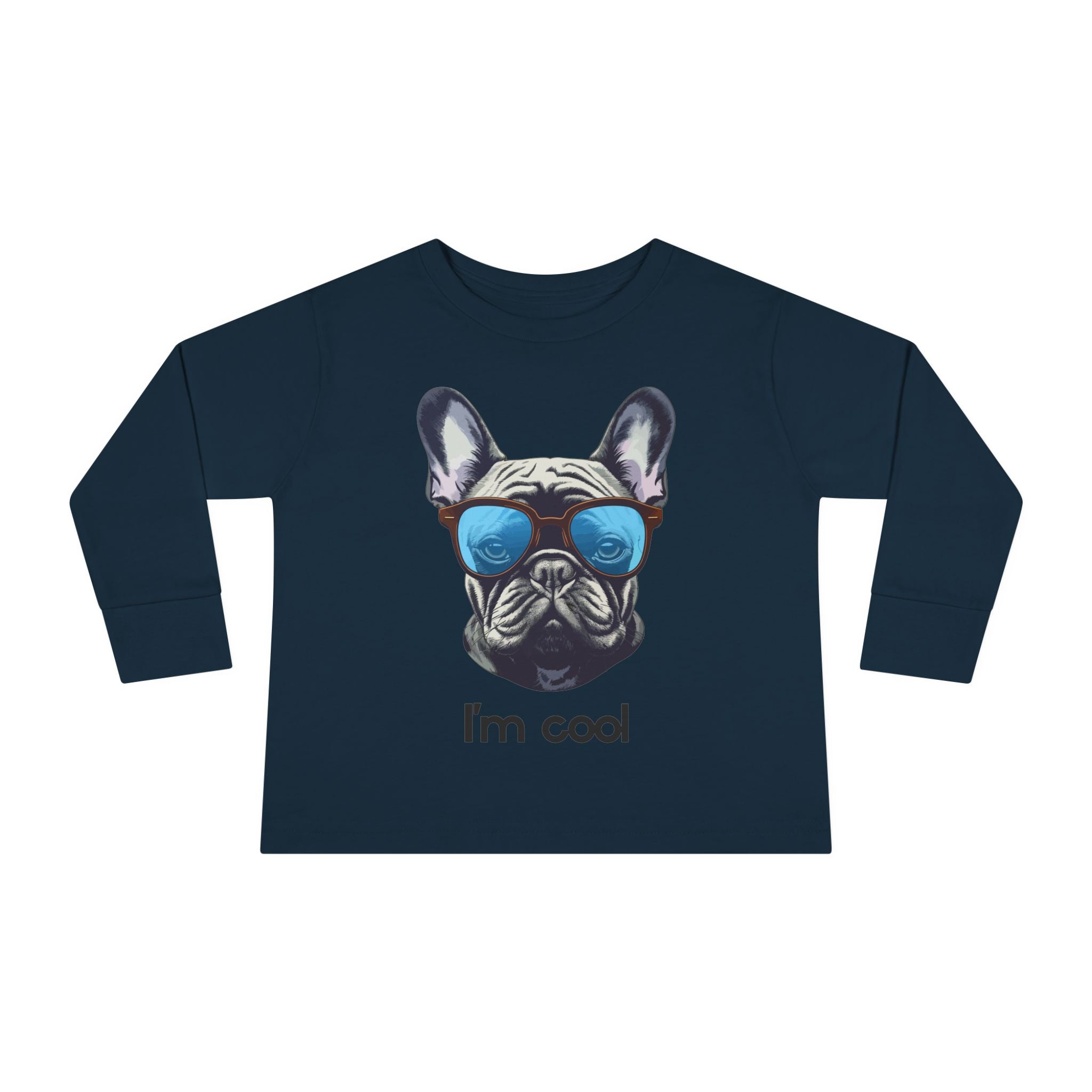 Cool Toddler Long Sleeve Tee with Fun Dog Design, Children's Gift, Playful Tee, Cute Apparel, Pet Lover Gift