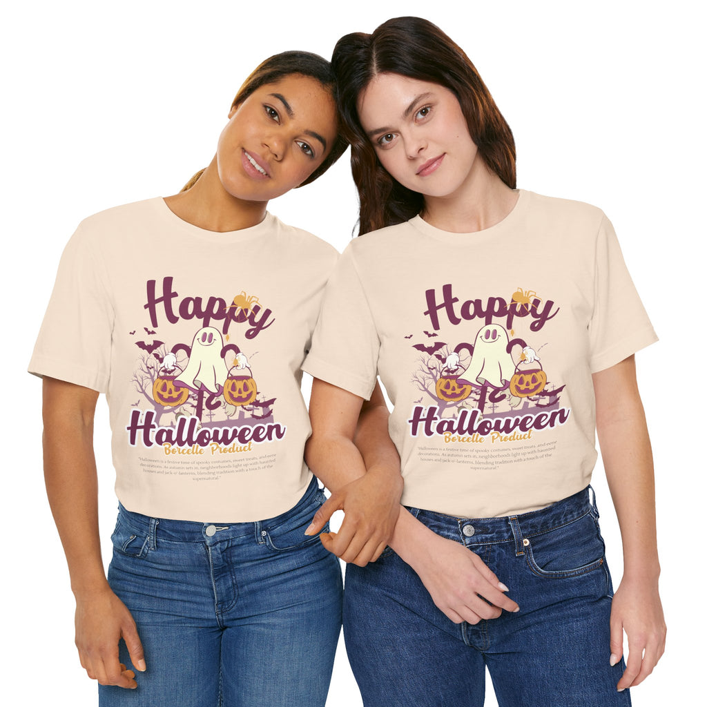 Halloween Unisex T-Shirt, Cute Ghost Tee, Fall Apparel, Kids Halloween Costume, Spooky Season Shirt, Trick or Treat Gift