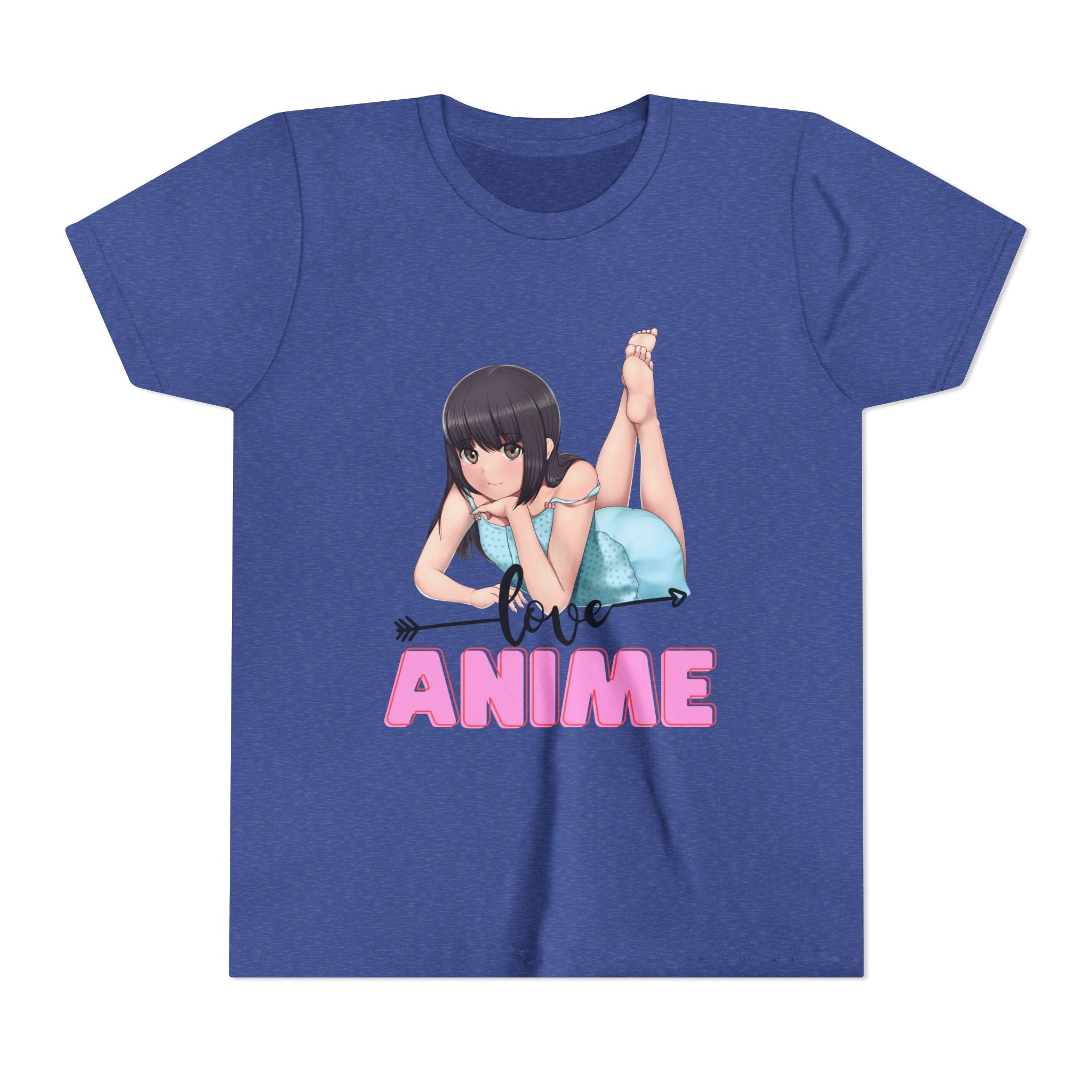 Anime Love Youth Tee, Kids' Anime Shirt, Manga Fans Gift, Cute Youth T-Shirt, Kawaii Apparel for Kids, Anime Enthusiasts Tee