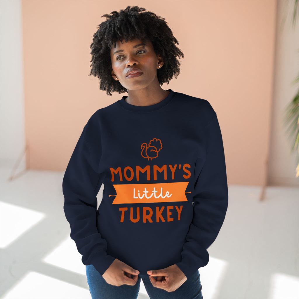 Mommy's Little Turkey Sweatshirt, Thanksgiving Sweater, Family Holiday Outfit, Unisex Crewneck, Festive Fall Apparel