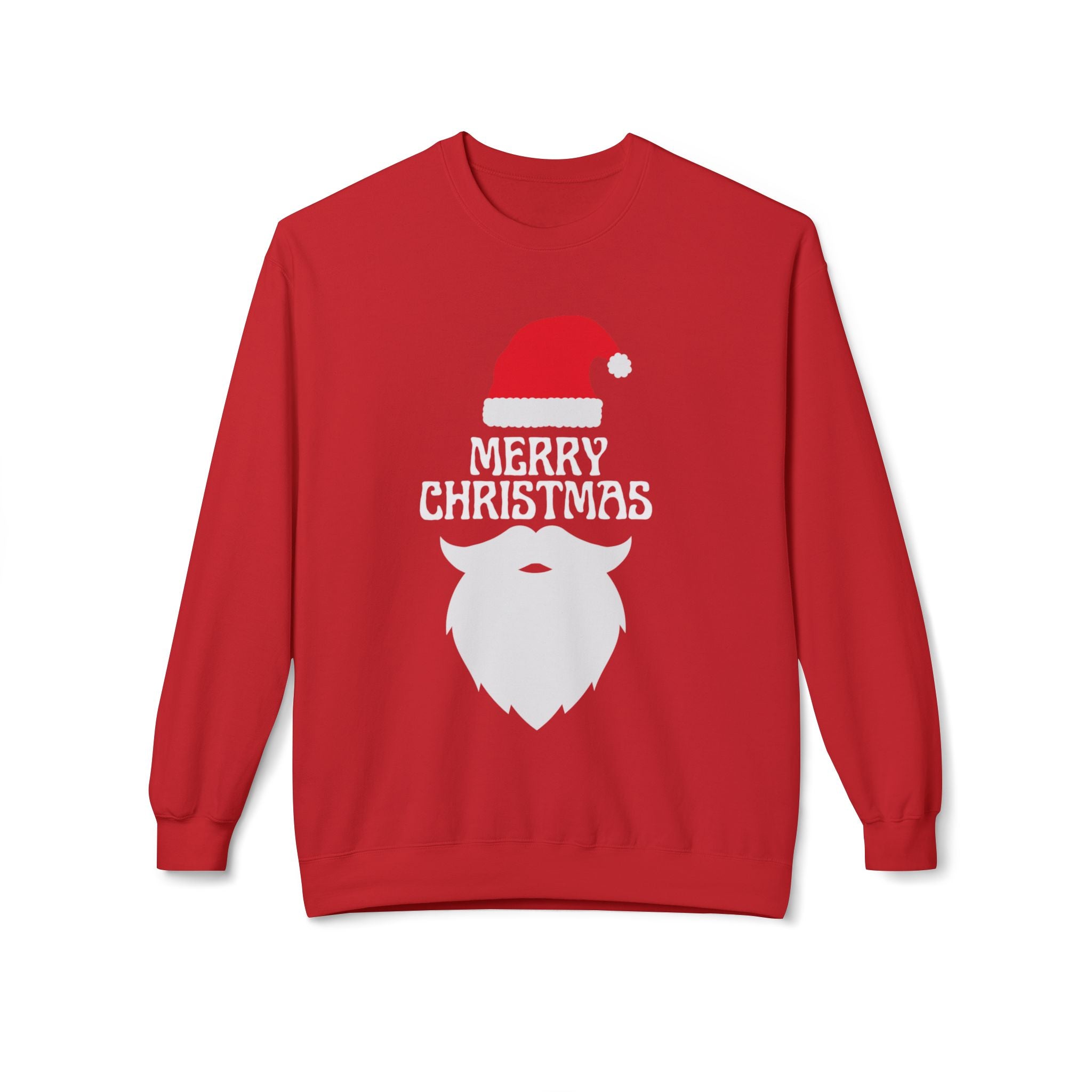 Christmas Sweatshirt, Unisex Fleece Crew, Merry Christmas Sweater, Holiday Apparel, Seasonal Gift, Winter Comfort