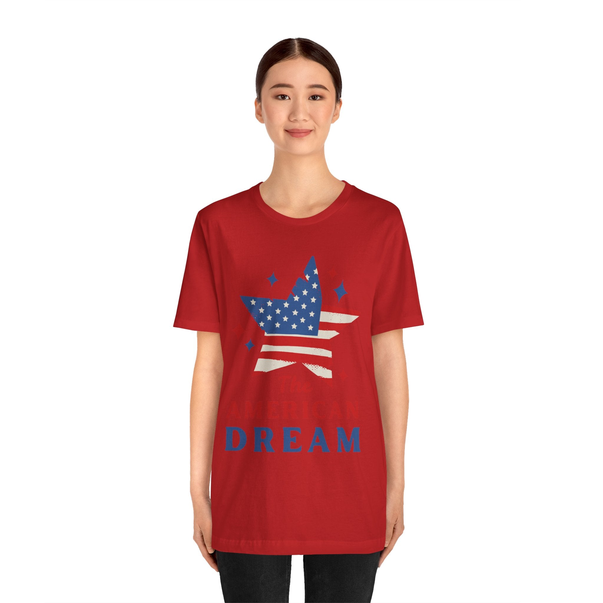Patriotic T-Shirt, Independence Day Tee, American Dream Shirt, 4th of July Outfit, Stars and Stripes Tee Shirt