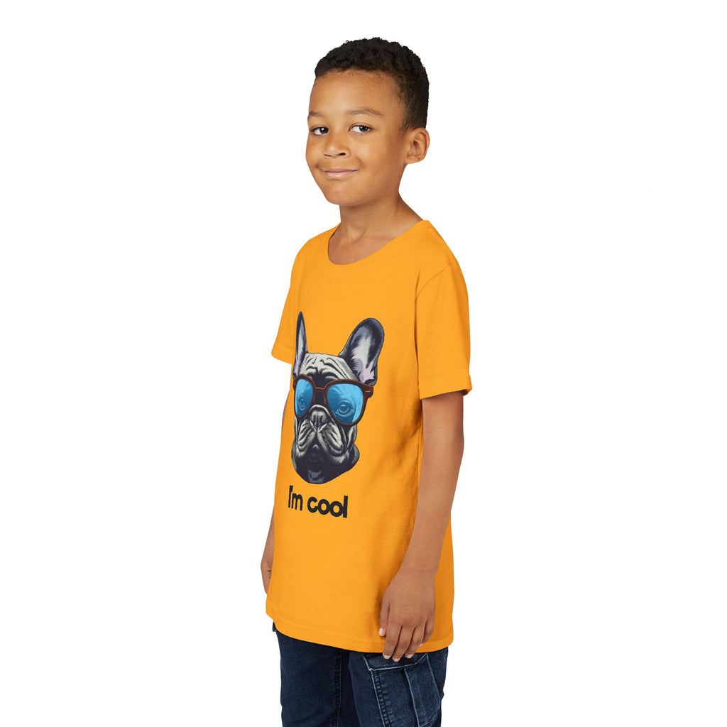 Cool French Bulldog Youth Tee - Fun Gift for Kids, Summer Wear, Pet Lovers, Birthday Present, Casual Style
