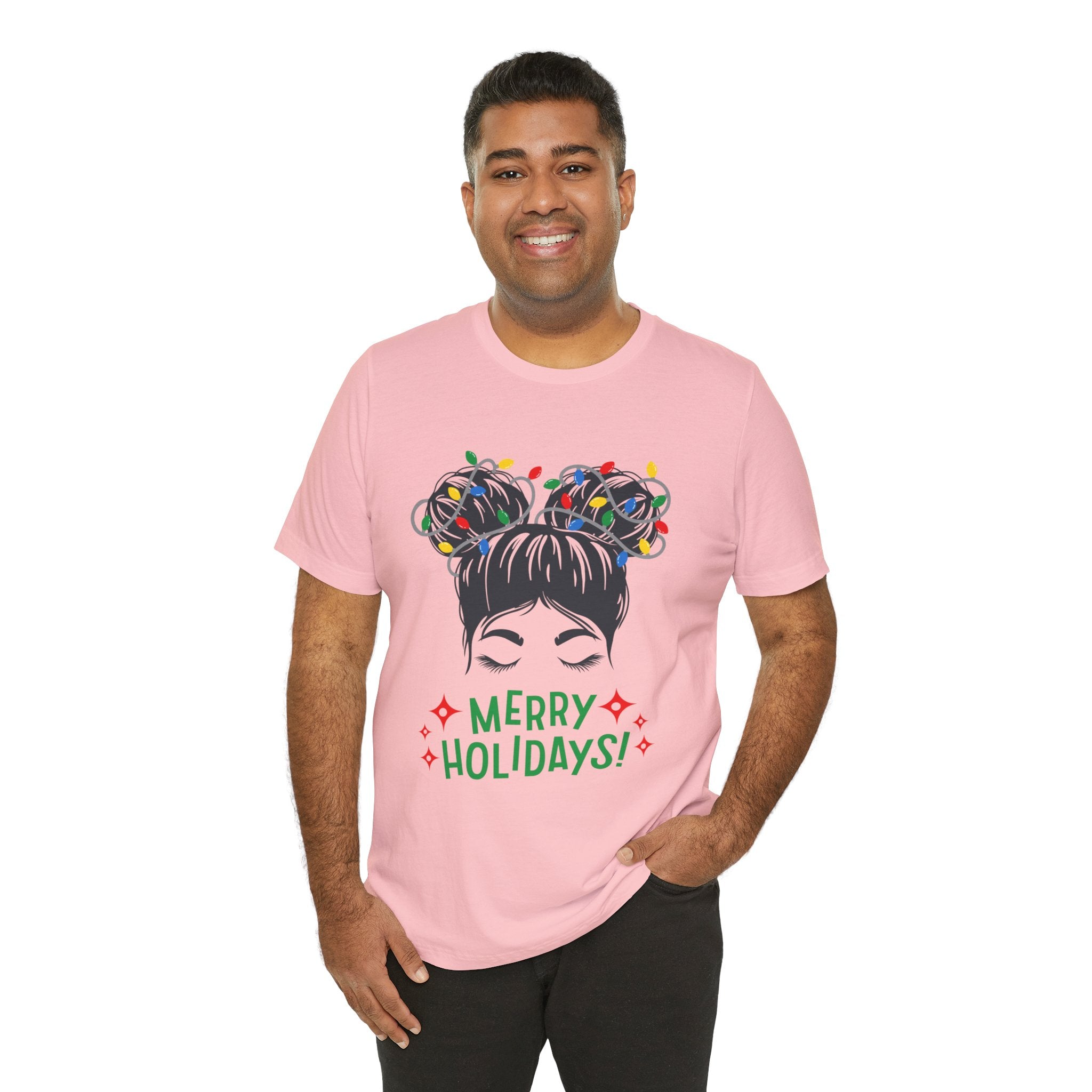 Festive Holiday Tee - Merry Holidays Graphic, Unisex Jersey Short Sleeve Shirt, Christmas Apparel, Seasonal Gift, Cozy Vibes