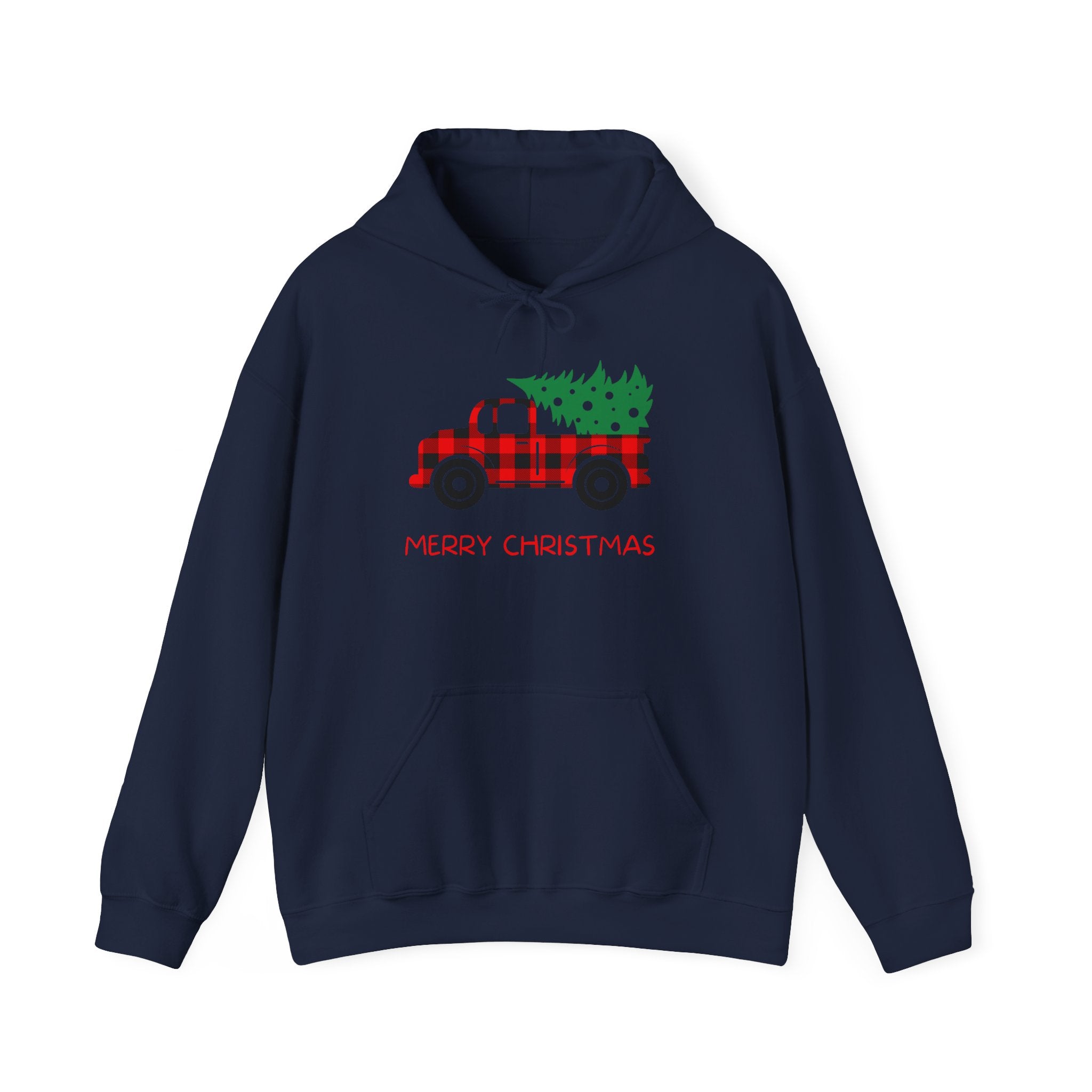 Merry Christmas Truck Hoodie, Festive Sweatshirt, Holiday Gift, Cozy Winter Apparel, Unisex Christmas Wear