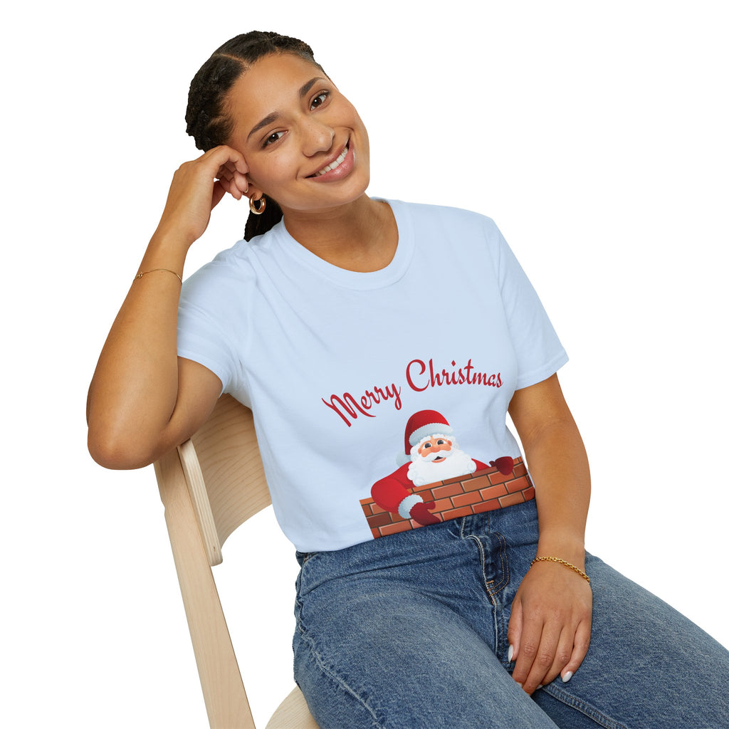 Merry Christmas Santa T-Shirt, Holiday Tee, Unisex Christmas Top, Festive Shirt, Gift for Him/Her, Family Reunion Apparel