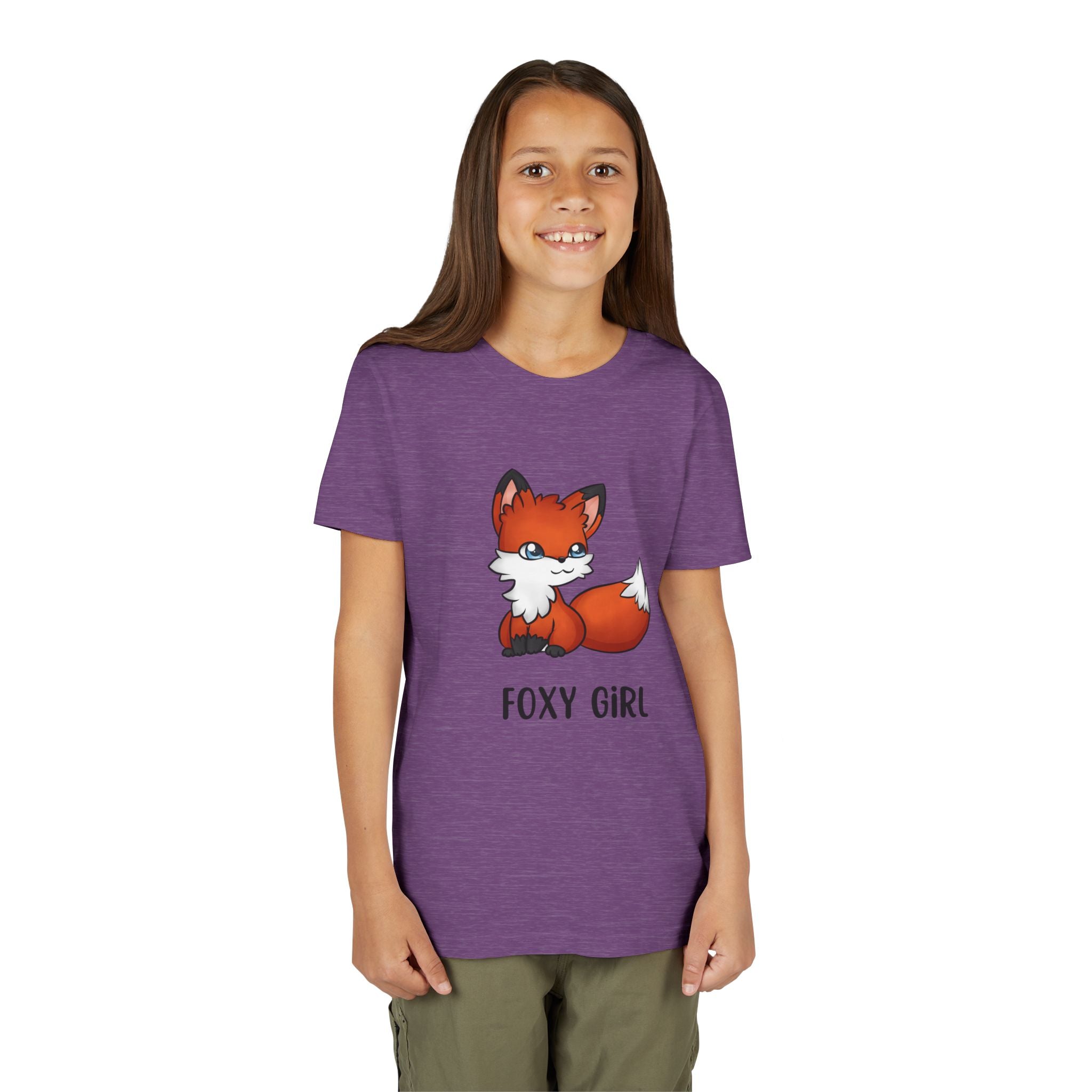 Foxy Girl Youth Tee, Cute Animal Shirt, Kids' Graphic Tee, Fun Fashion, Birthday Gift, Playful Style