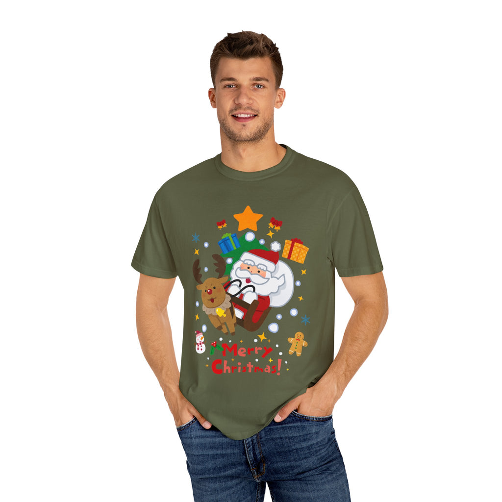 Festive Santa T-Shirt | Christmas Tee, Unisex Holiday Shirt, Merry Christmas Gift, Cute Design for Kids & Adults
