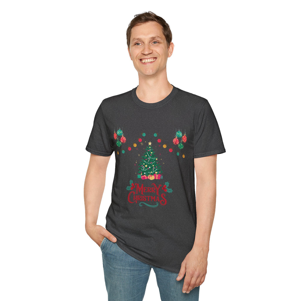 Merry Christmas Unisex T-Shirt, Festive Tee, Holiday Apparel, Winter Gift, Cozy Christmas Style, Unisex Softstyle Shirt